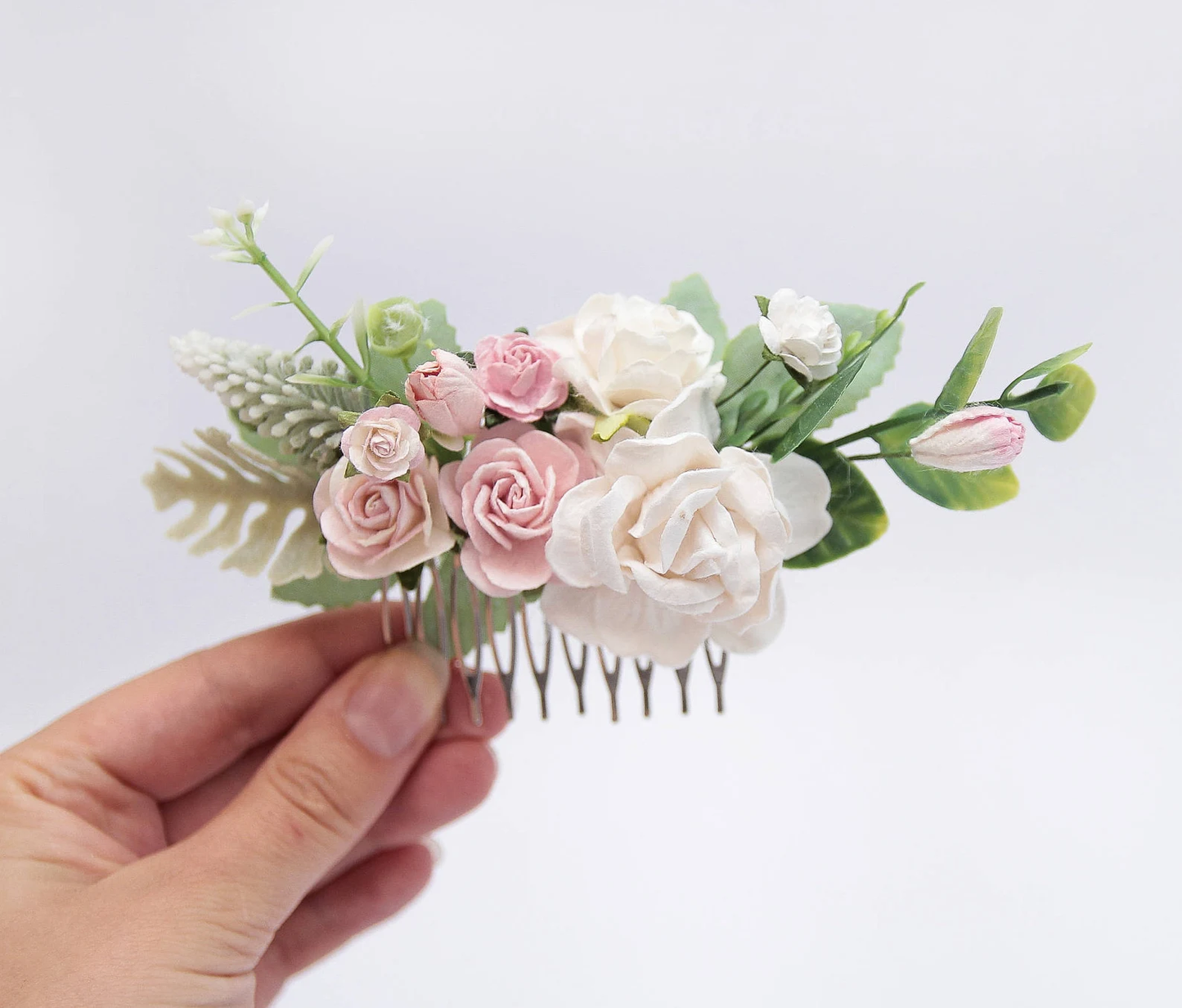 wedding flower comb, bridal flower comb, blush flower comb, boho flower comb, bridal flower comb, rustic wedding comb, bridesmaid comb, bride hair comb, holiday hair comb, burgundy floral comb, girl hair comb, headpiece, nude flower comb, pastel flower comb, pink hair comb, greenery hair piece, mini hair comb, flower hair comb, orange flower comb, pink flower comb, gray flower comb, light pink comb, ivory hair piece, vintage bridal comb, outdoor wedding, floral comb bride