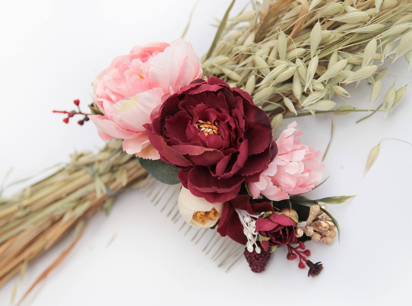 wedding flower comb, bridal flower comb, blush flower comb, boho flower comb, bridal flower comb, rustic wedding comb, bridesmaid comb, bride hair comb, holiday hair comb, burgundy floral comb, girl hair comb, nude flower comb, pastel flower comb, pink hair comb, greenery hair piece, mini hair comb, flower hair comb, orange flower comb, pink flower comb, gray flower comb, light pink comb, ivory hair piece, vintage bridal comb, outdoor wedding, floral comb bride