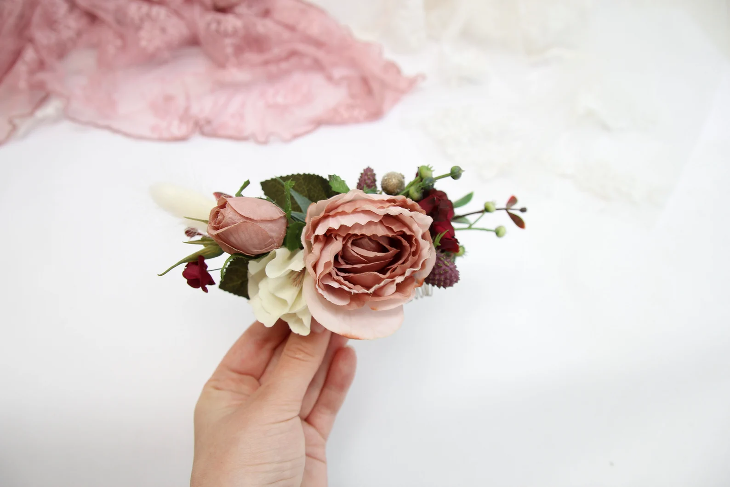 wedding flower comb, bridal flower comb, blush flower comb, boho flower comb, bridal flower comb, rustic wedding comb, bridesmaid comb, bride hair comb, holiday hair comb, burgundy floral comb, girl hair comb, headpiece, nude flower comb, pastel flower comb, pink hair comb, greenery hair piece, mini hair comb, flower hair comb, orange flower comb, pink flower comb, gray flower comb, light pink comb, ivory hair piece, vintage bridal comb, outdoor wedding, floral comb bride