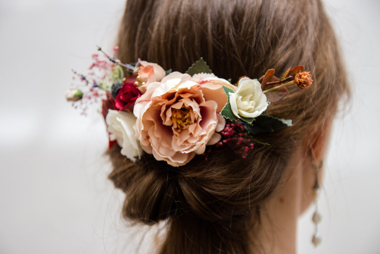 wedding flower comb, bridal flower comb, blush flower comb, boho flower comb, bridal flower comb, rustic wedding comb, bridesmaid comb, bride hair comb, holiday hair comb, burgundy floral comb, girl hair comb, nude flower comb, pastel flower comb, pink hair comb, greenery hair piece, mini hair comb, flower hair comb, orange flower comb, pink flower comb, gray flower comb, light pink comb, ivory hair piece, vintage bridal comb, outdoor wedding, floral comb bride