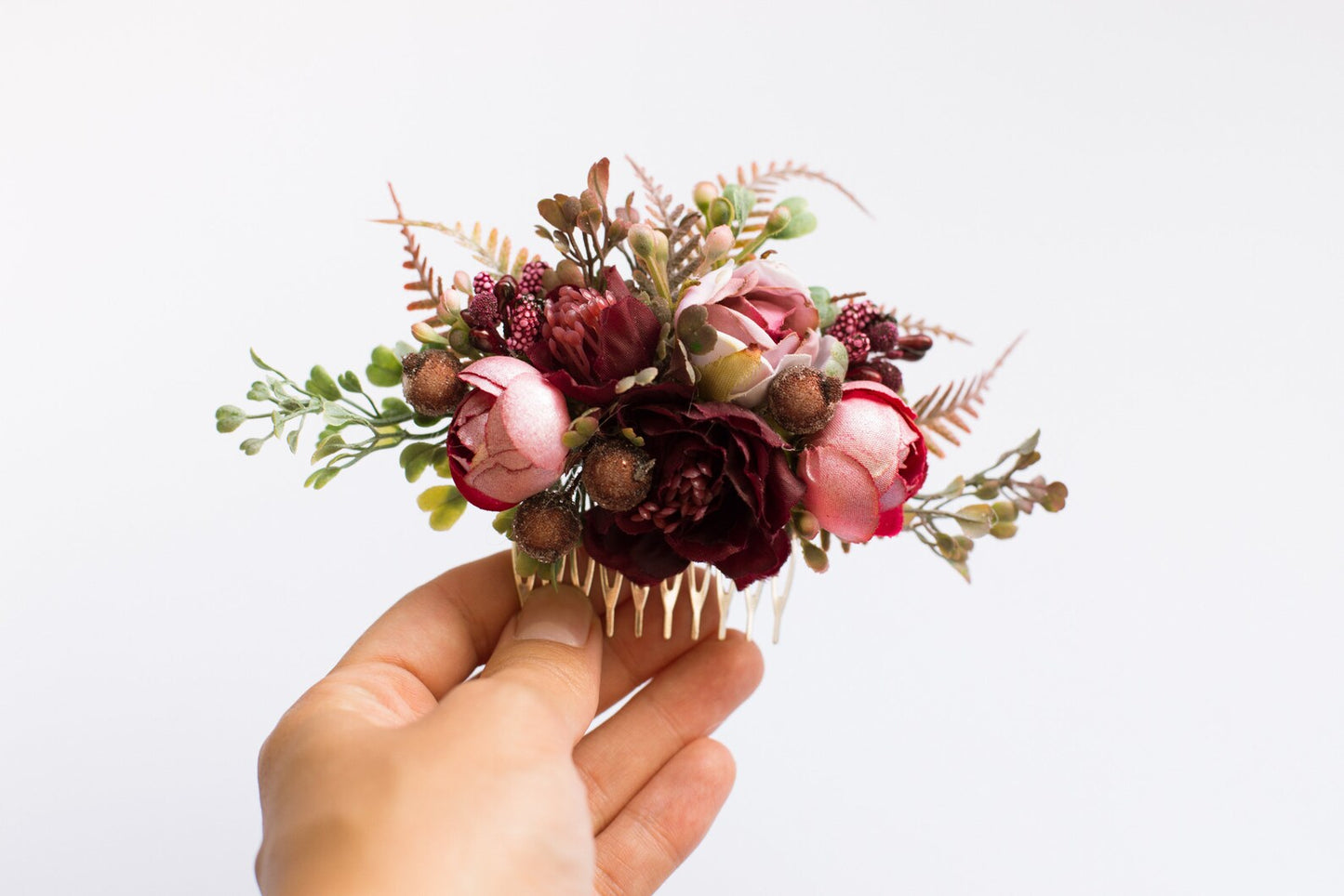 wedding flower comb, bridal flower comb, blush flower comb, boho flower comb, bridal flower comb, rustic wedding comb, bridesmaid comb, bride hair comb, holiday hair comb, burgundy floral comb, girl hair comb, nude flower comb, pastel flower comb, pink hair comb, greenery hair piece, mini hair comb, flower hair comb, orange flower comb, pink flower comb, gray flower comb, light pink comb, ivory hair piece, vintage bridal comb, outdoor wedding, floral comb bride