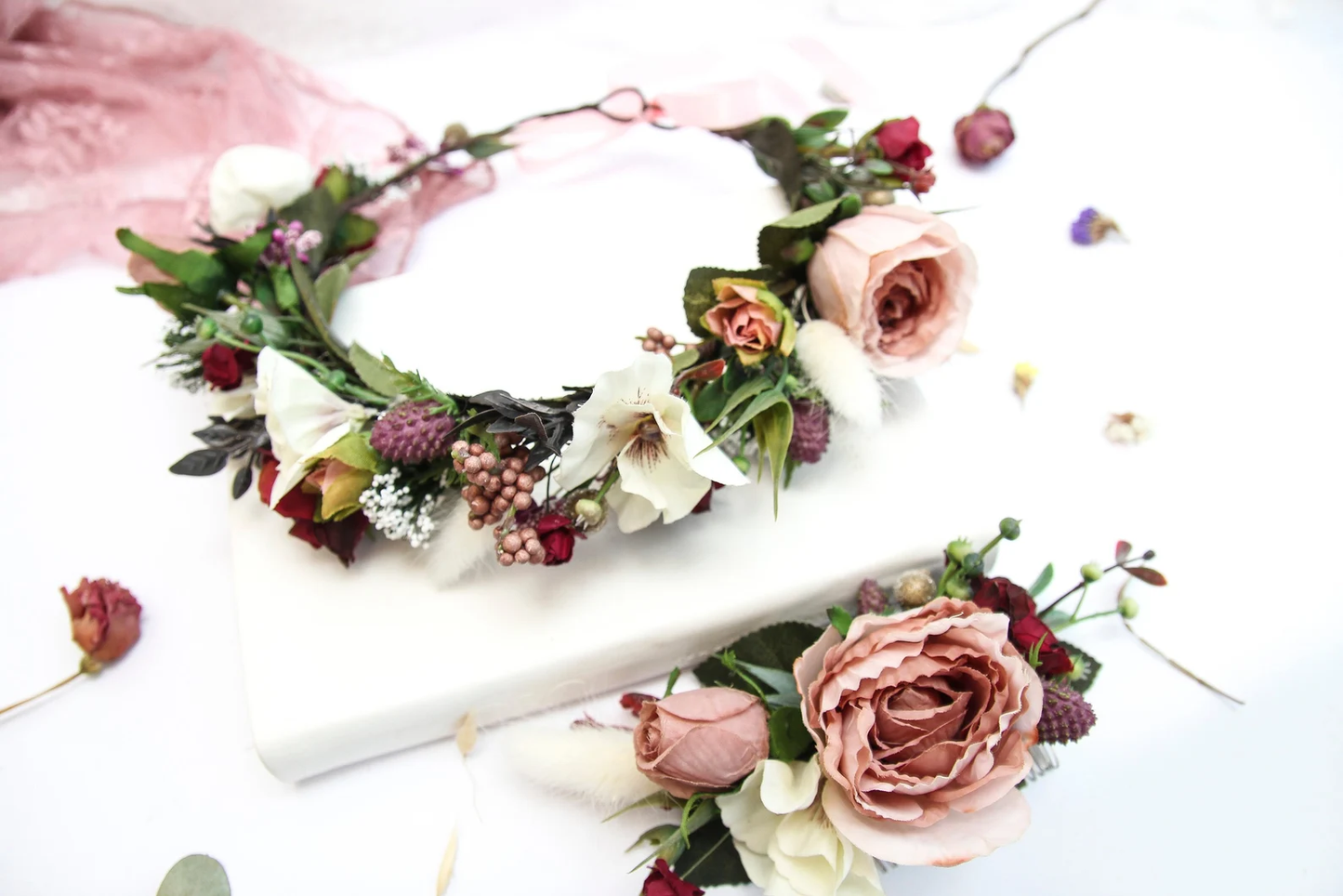 toddler flower crown, bridal flower crown, flower girl crown, flower crown, toddler flower crown, woodland crown, bridal floral crown, boho flower crown, eucalyptus crown, flower girl headband, baby flower crown, toddler crown, burgundy crown, pink flower crown, boho floral crown, fall flower crown, rustic flower crown, spring flower crown