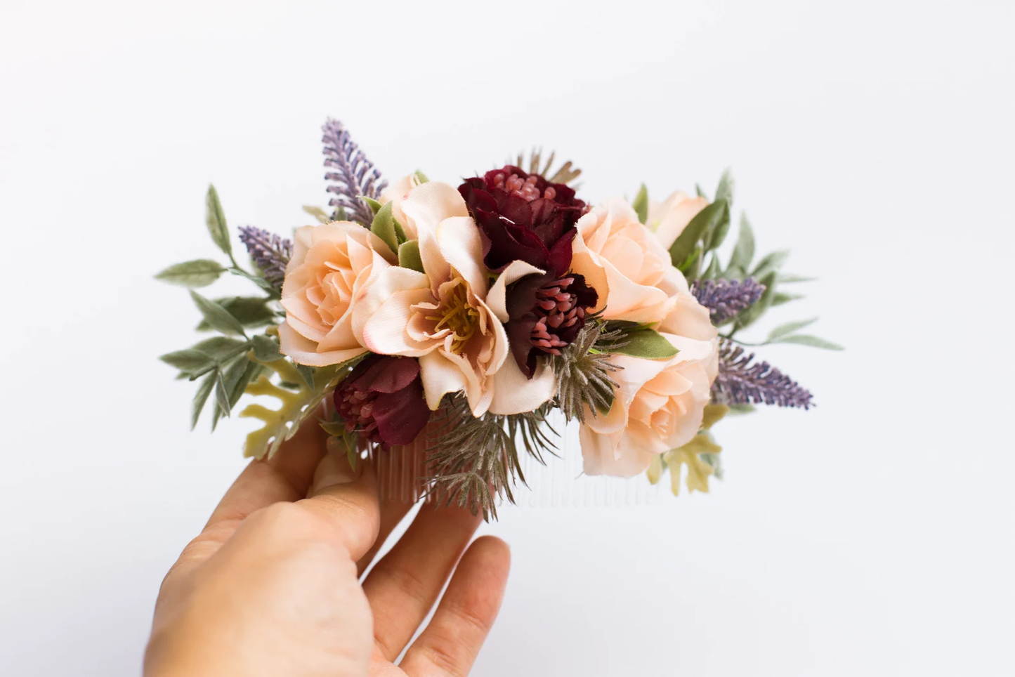 wedding flower comb, bridal flower comb, blush flower comb, boho flower comb, bridal flower comb, rustic wedding comb, bridesmaid comb, bride hair comb, holiday hair comb, burgundy floral comb, girl hair comb, headpiece, nude flower comb, pastel flower comb, pink hair comb, greenery hair piece, mini hair comb, flower hair comb, orange flower comb, pink flower comb, gray flower comb, light pink comb, ivory hair piece, vintage bridal comb, outdoor wedding, floral comb bride