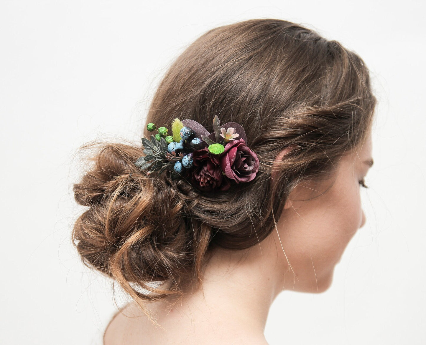 Small burgundy comb