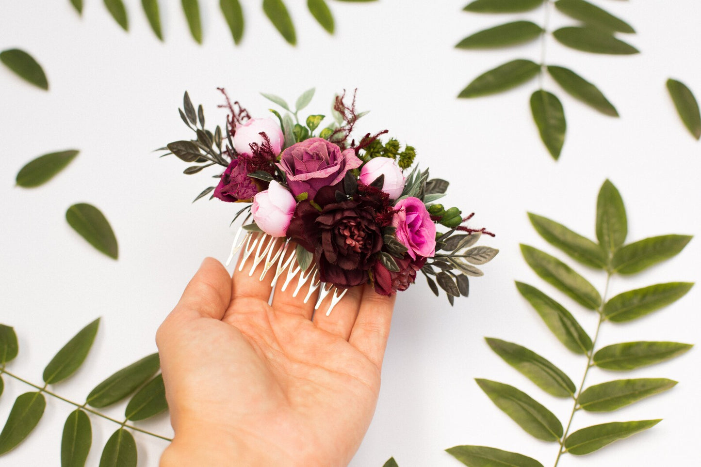 wedding flower comb, bridal flower comb, blush flower comb, boho flower comb, bridal flower comb, rustic wedding comb, bridesmaid comb, bride hair comb, holiday hair comb, burgundy floral comb, girl hair comb, headpiece, nude flower comb, pastel flower comb, pink hair comb, greenery hair piece, mini hair comb, flower hair comb, orange flower comb, pink flower comb, gray flower comb, light pink comb, ivory hair piece, vintage bridal comb, outdoor wedding, floral comb bride