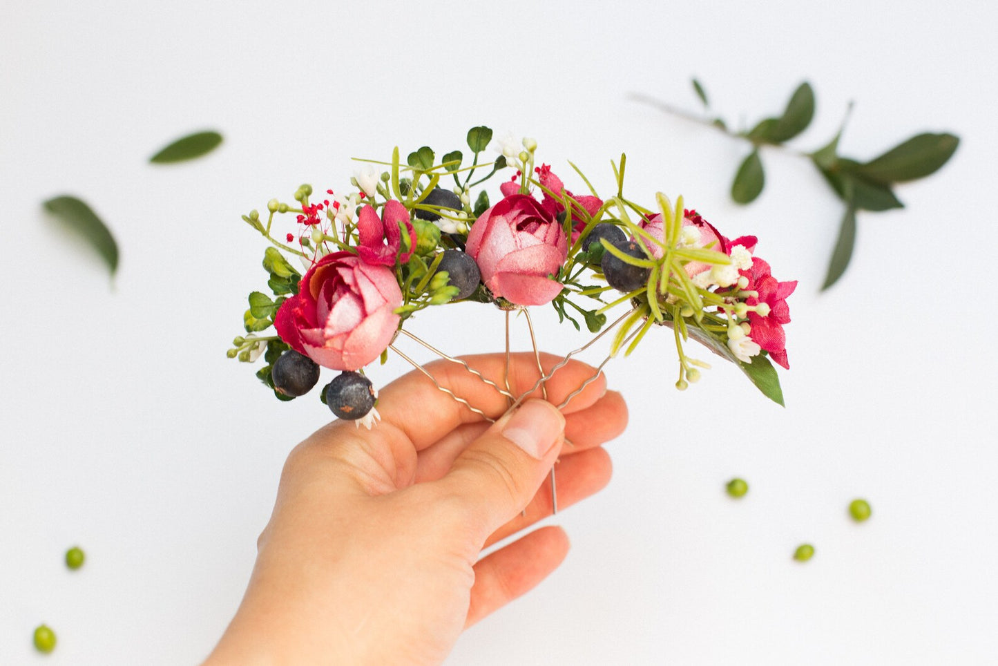 floral hair pin, bridesmaid hair pin, burgundy hair pin, toddler floral crown, bridal flower crown, flower girl crown, flower crown, woodland crown, bridal floral crown, boho flower crown, eucalyptus crown, flower girl headband, baby flower crown, burgundy crown, pink flower crown, boho floral crown, fall flower crown, rustic flower crown, spring flower crown