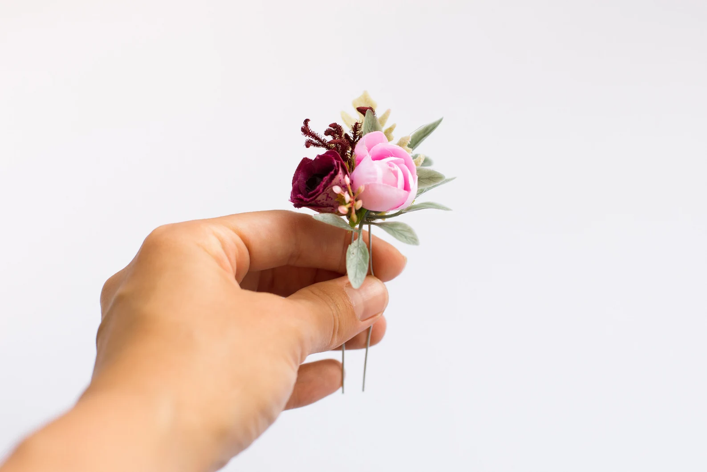 Set of 3 hair bobbi pins with lilac
