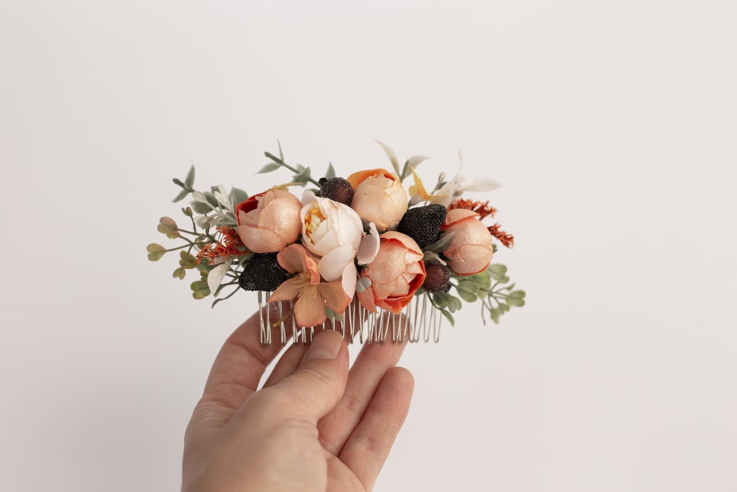 wedding flower comb, bridal flower comb, blush flower comb, boho flower comb, bridal flower comb, rustic wedding comb, bridesmaid comb, bride hair comb, holiday hair comb, burgundy floral comb, girl hair comb, nude flower comb, pastel flower comb, pink hair comb, greenery hair piece, mini hair comb, flower hair comb, orange flower comb, pink flower comb, gray flower comb, light pink comb, ivory hair piece, vintage bridal comb, outdoor wedding, floral comb bride