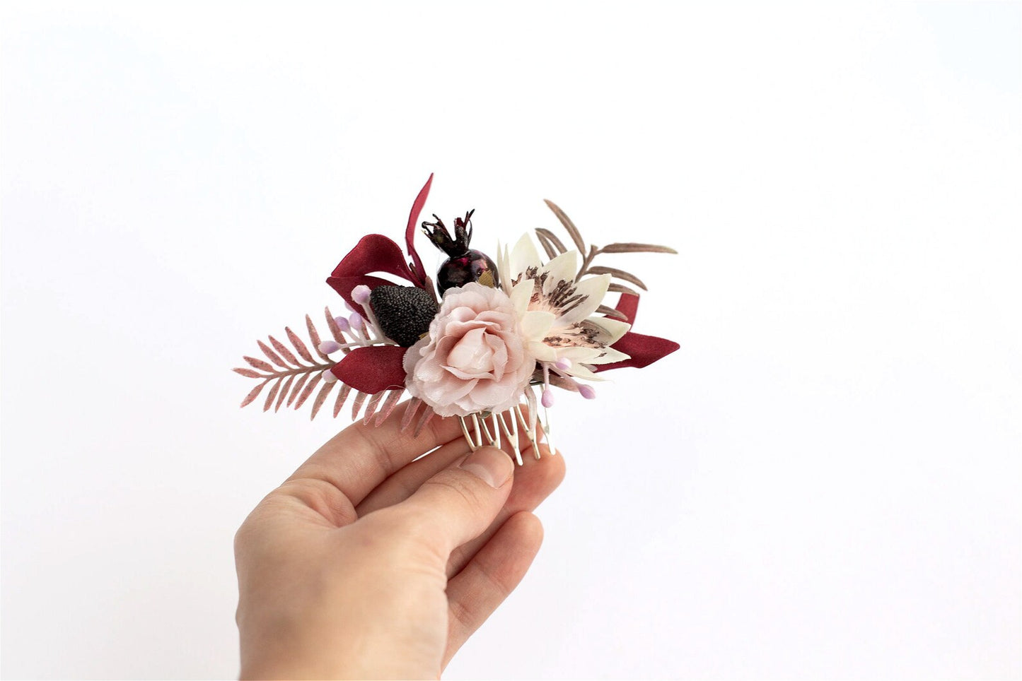 wedding flower comb, bridal flower comb, blush flower comb, boho flower comb, bridal flower comb, rustic wedding comb, bridesmaid comb, bride hair comb, holiday hair comb, burgundy floral comb, girl hair comb, nude flower comb, pastel flower comb, pink hair comb, greenery hair piece, mini hair comb, flower hair comb, orange flower comb, pink flower comb, gray flower comb, light pink comb, ivory hair piece, vintage bridal comb, outdoor wedding, floral comb bride