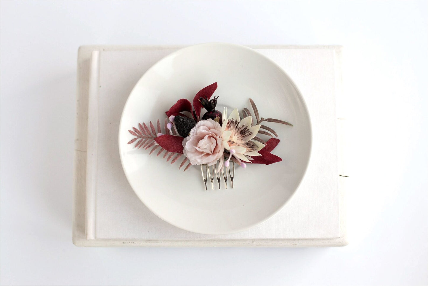 wedding flower comb, bridal flower comb, blush flower comb, boho flower comb, bridal flower comb, rustic wedding comb, bridesmaid comb, bride hair comb, holiday hair comb, burgundy floral comb, girl hair comb, nude flower comb, pastel flower comb, pink hair comb, greenery hair piece, mini hair comb, flower hair comb, orange flower comb, pink flower comb, gray flower comb, light pink comb, ivory hair piece, vintage bridal comb, outdoor wedding, floral comb bride