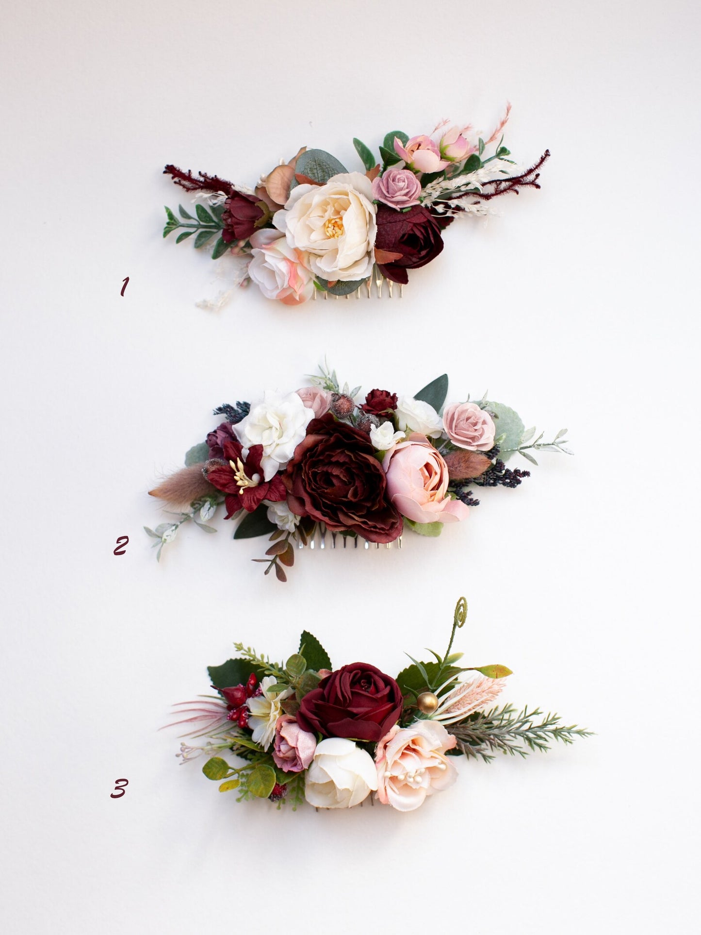 wedding flower comb, bridal flower comb, blush flower comb, boho flower comb, bridal flower comb, rustic wedding comb, bridesmaid comb, bride hair comb, holiday hair comb, burgundy floral comb, girl hair comb, nude flower comb, pastel flower comb, pink hair comb, greenery hair piece, mini hair comb, flower hair comb, orange flower comb, pink flower comb, gray flower comb, light pink comb, ivory hair piece, vintage bridal comb, outdoor wedding, floral comb bride