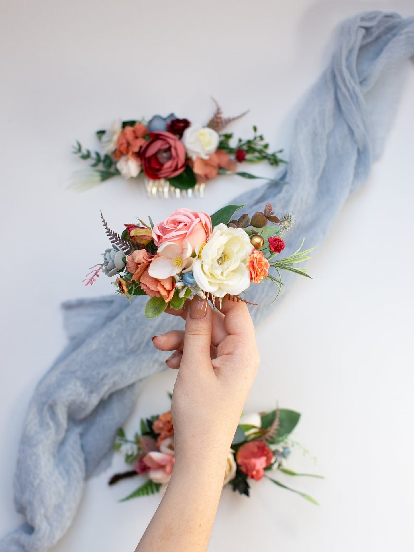 wedding flower comb, bridal flower comb, blush flower comb, boho flower comb, bridal flower comb, rustic wedding comb, bridesmaid comb, bride hair comb, holiday hair comb, burgundy floral comb, girl hair comb, nude flower comb, pastel flower comb, pink hair comb, greenery hair piece, mini hair comb, flower hair comb, orange flower comb, pink flower comb, gray flower comb, light pink comb, ivory hair piece, vintage bridal comb, outdoor wedding, floral comb bride