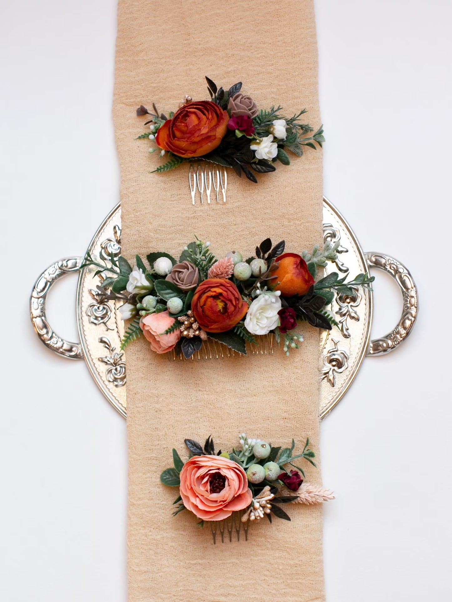 wedding flower comb, bridal flower comb, blush flower comb, boho flower comb, bridal flower comb, rustic wedding comb, bridesmaid comb, bride hair comb, holiday hair comb, burgundy floral comb, girl hair comb, nude flower comb, pastel flower comb, pink hair comb, greenery hair piece, mini hair comb, flower hair comb, orange flower comb, pink flower comb, grey flower comb, light pink comb, ivory hair piece, vintage bridal comb, outdoor wedding, floral comb bride