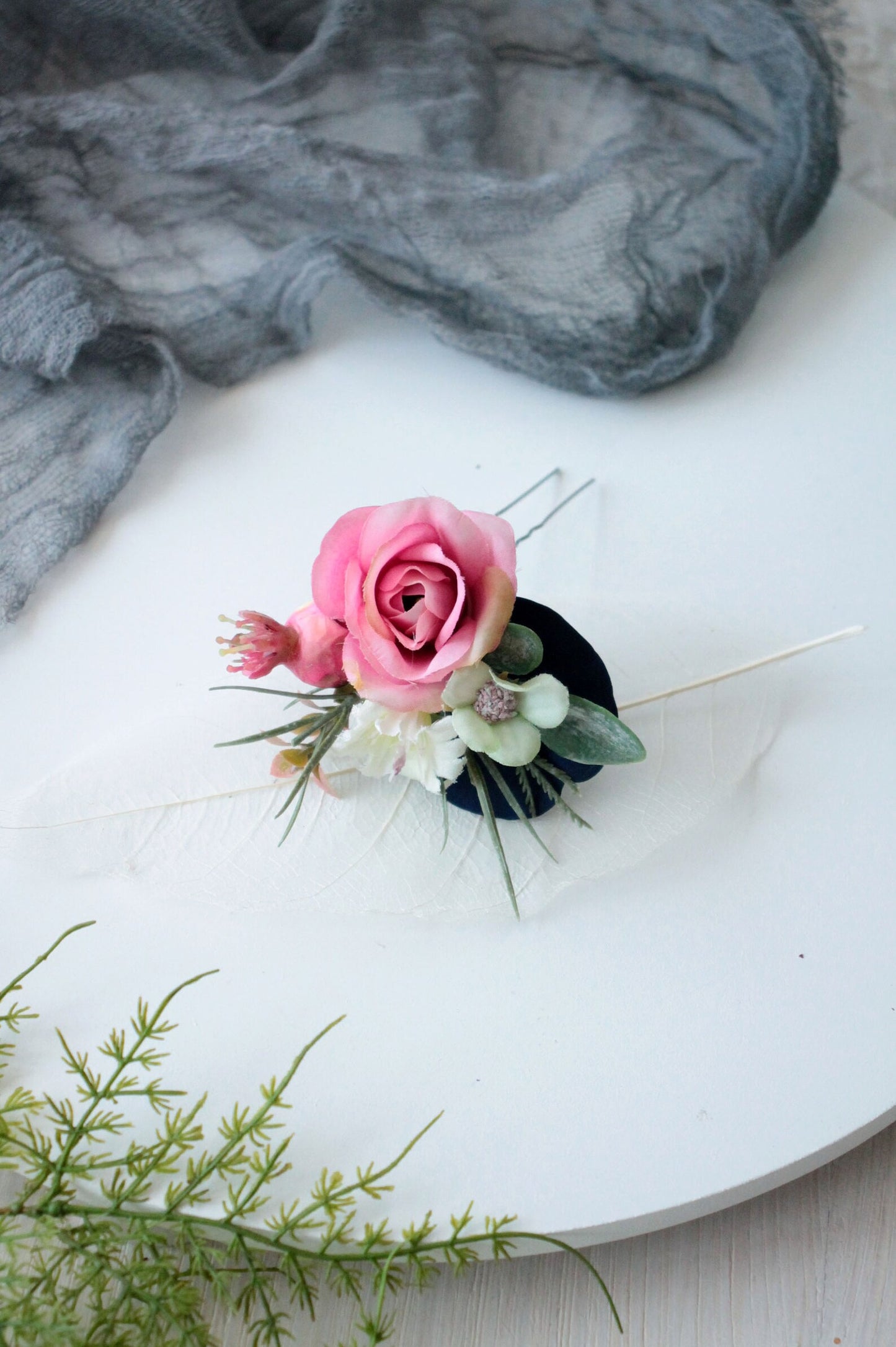 Pink floral pins