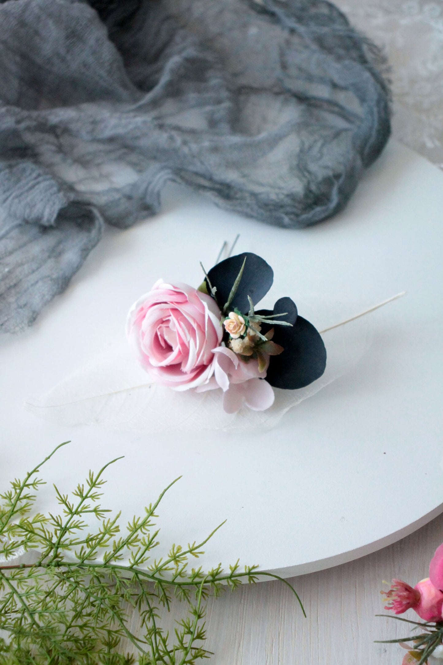 Pink floral pins