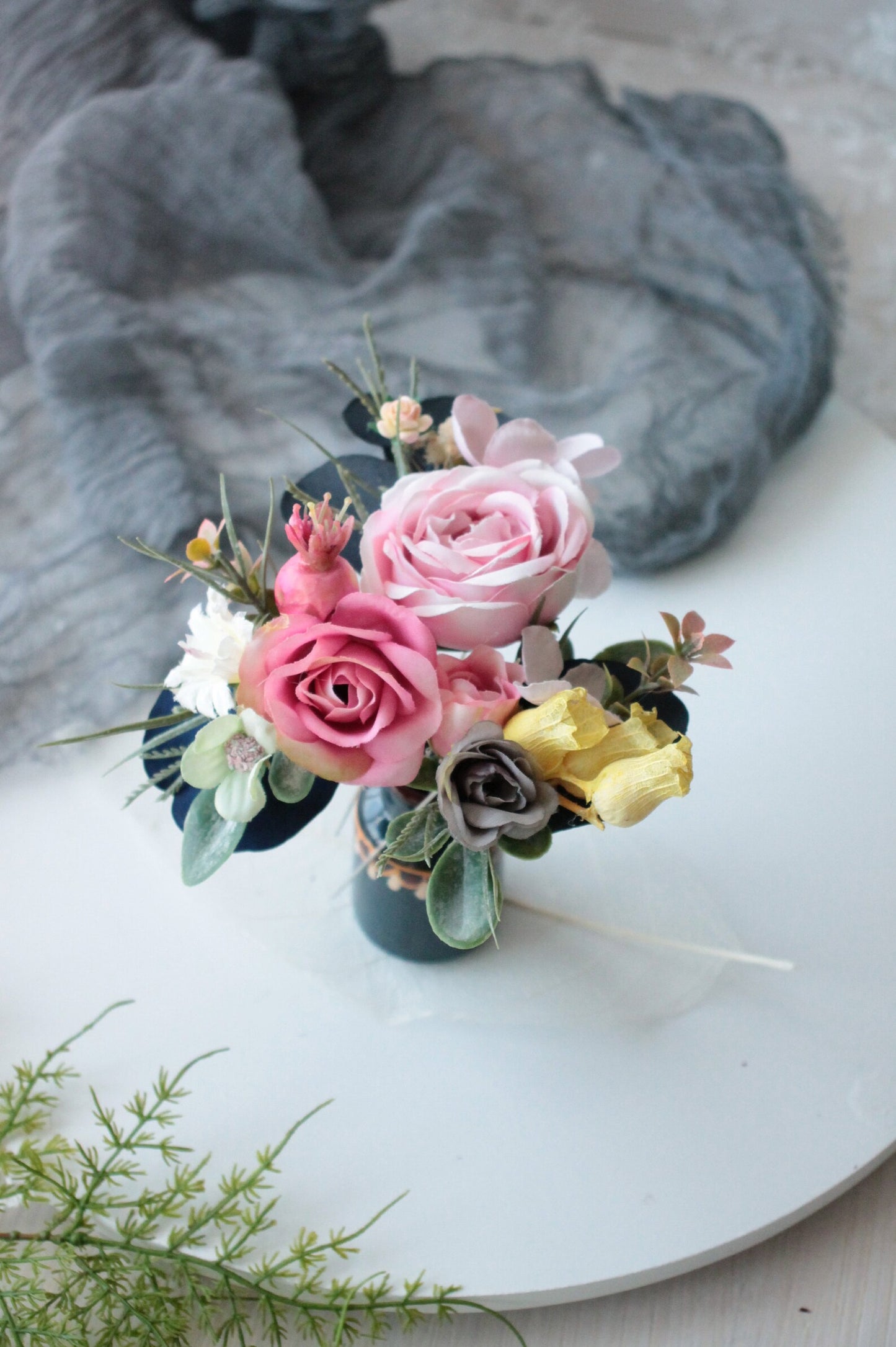Pink floral pins