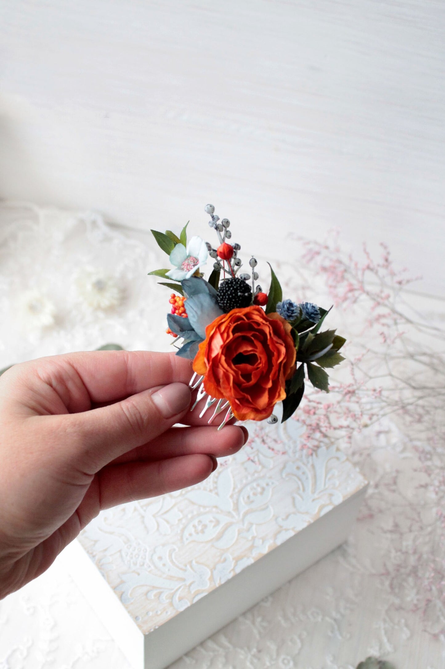 wedding flower comb, bridal flower comb, blush flower comb, boho flower comb, bridal flower comb, rustic wedding comb, bridesmaid comb, bride hair comb, holiday hair comb, burgundy floral comb, girl hair comb, nude flower comb, pastel flower comb, pink hair comb, greenery hair piece, mini hair comb, flower hair comb, orange flower comb, pink flower comb, gray flower comb, light pink comb, ivory hair piece, vintage bridal comb, outdoor wedding, floral comb bride