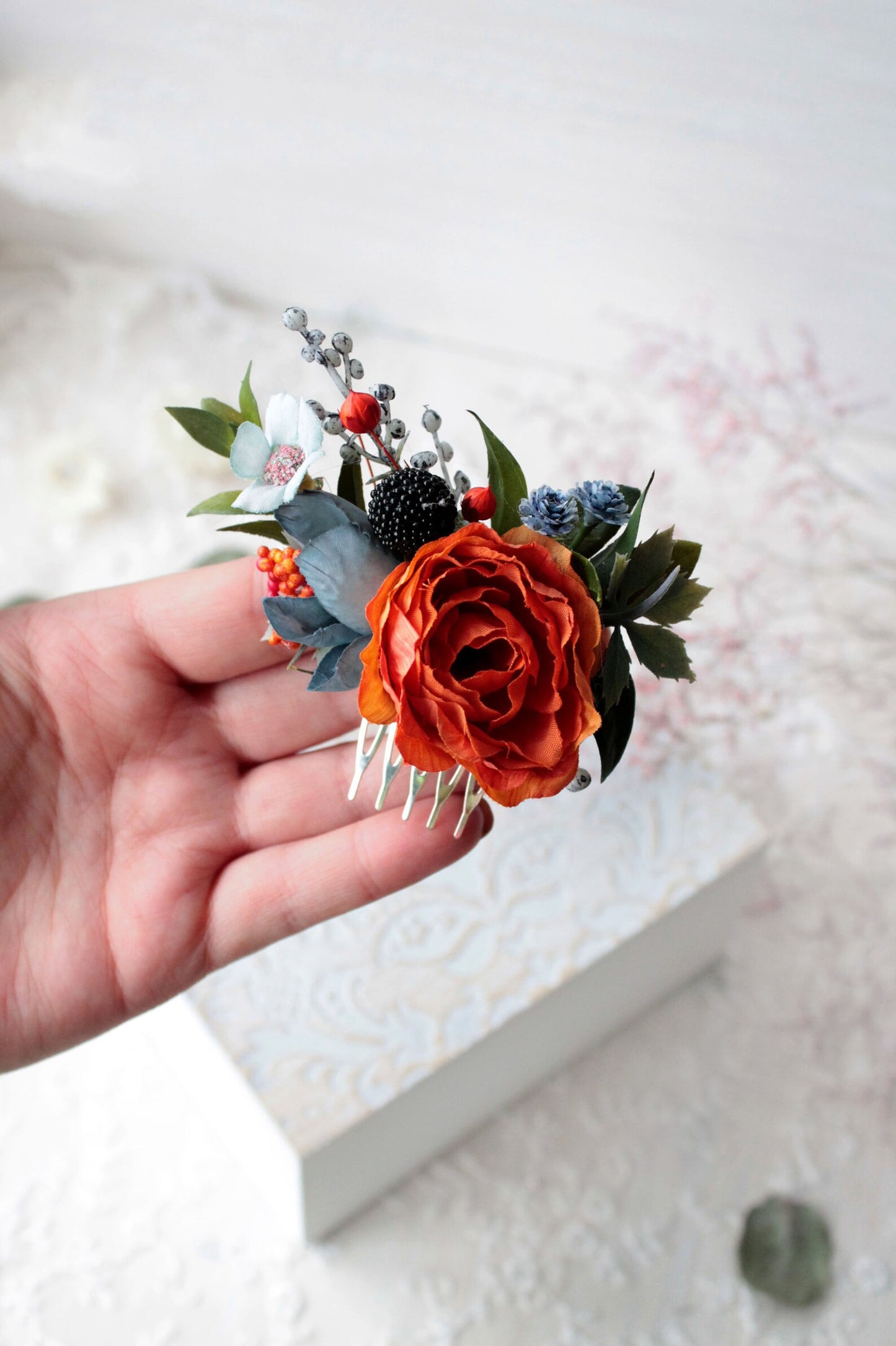 wedding flower comb, bridal flower comb, blush flower comb, boho flower comb, bridal flower comb, rustic wedding comb, bridesmaid comb, bride hair comb, holiday hair comb, burgundy floral comb, girl hair comb, nude flower comb, pastel flower comb, pink hair comb, greenery hair piece, mini hair comb, flower hair comb, orange flower comb, pink flower comb, gray flower comb, light pink comb, ivory hair piece, vintage bridal comb, outdoor wedding, floral comb bride