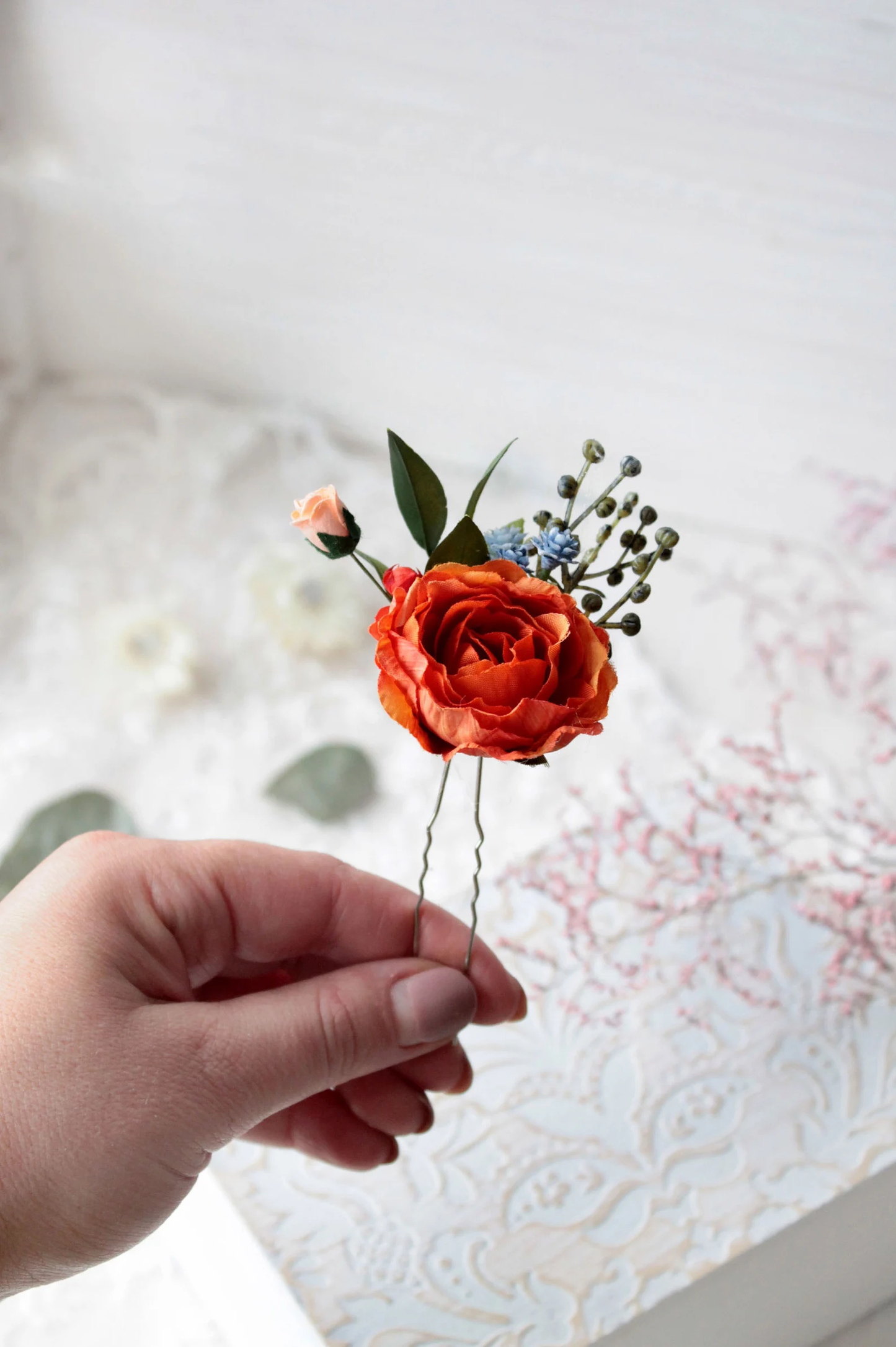 floral hair pin, bridesmaid hair pin, orange hair pin, toddler floral crown, bridal flower crown, flower girl crown, flower crown, woodland crown, bridal floral crown, boho flower crown, eucalyptus crown, flower girl headband, baby flower crown, burgundy crown, pink flower crown, boho floral crown, fall flower crown, rustic flower crown, spring flower crown