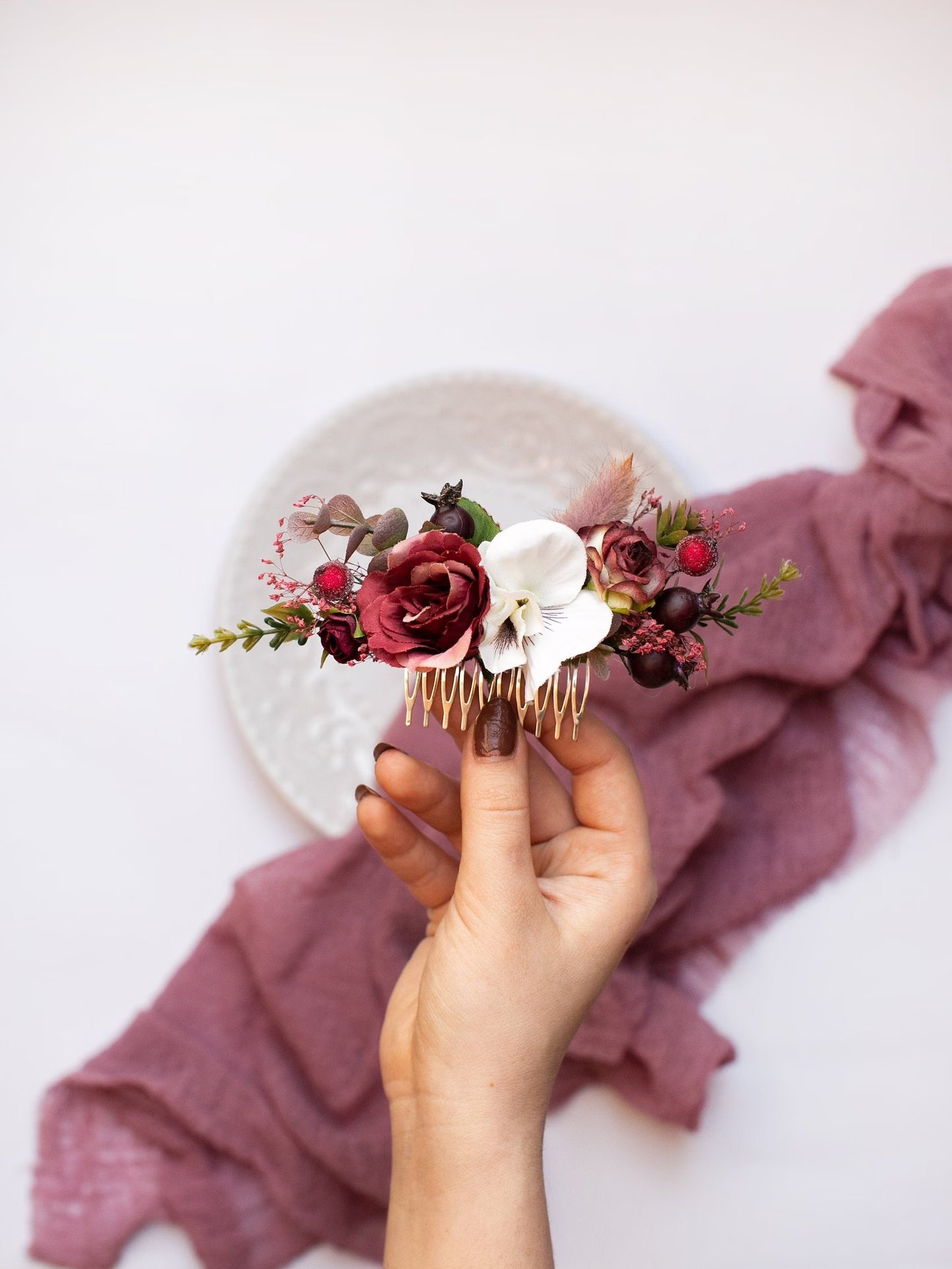 Marsala hair comb