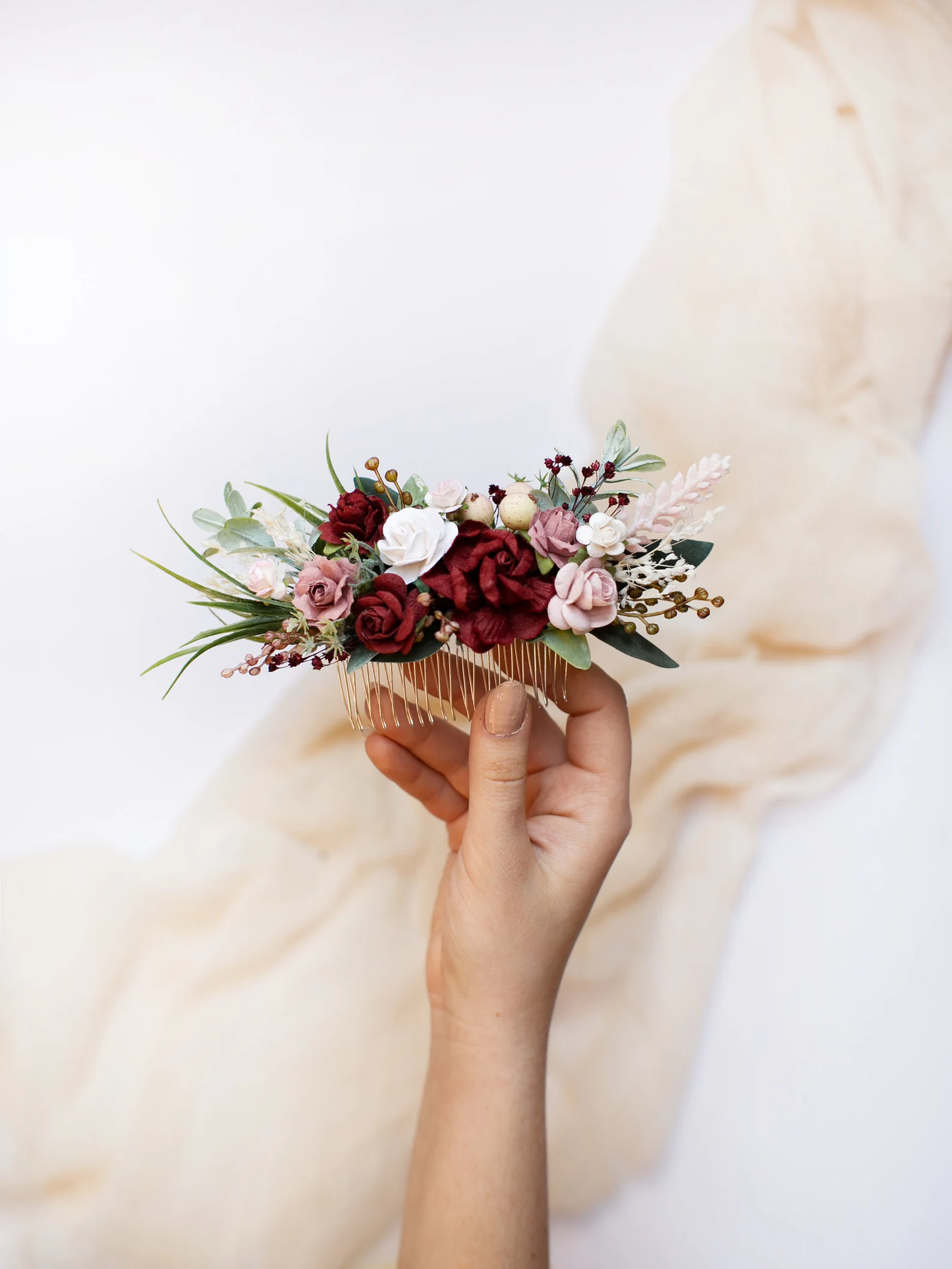 wedding flower comb, bridal flower comb, blush flower comb, boho flower comb, bridal flower comb, rustic wedding comb, bridesmaid comb, bride hair comb, holiday hair comb, burgundy floral comb, girl hair comb, headpiece, nude flower comb, pastel flower comb, pink hair comb, greenery hair piece, mini hair comb, flower hair comb, orange flower comb, pink flower comb, gray flower comb, light pink comb, ivory hair piece, vintage bridal comb, outdoor wedding, floral comb bride