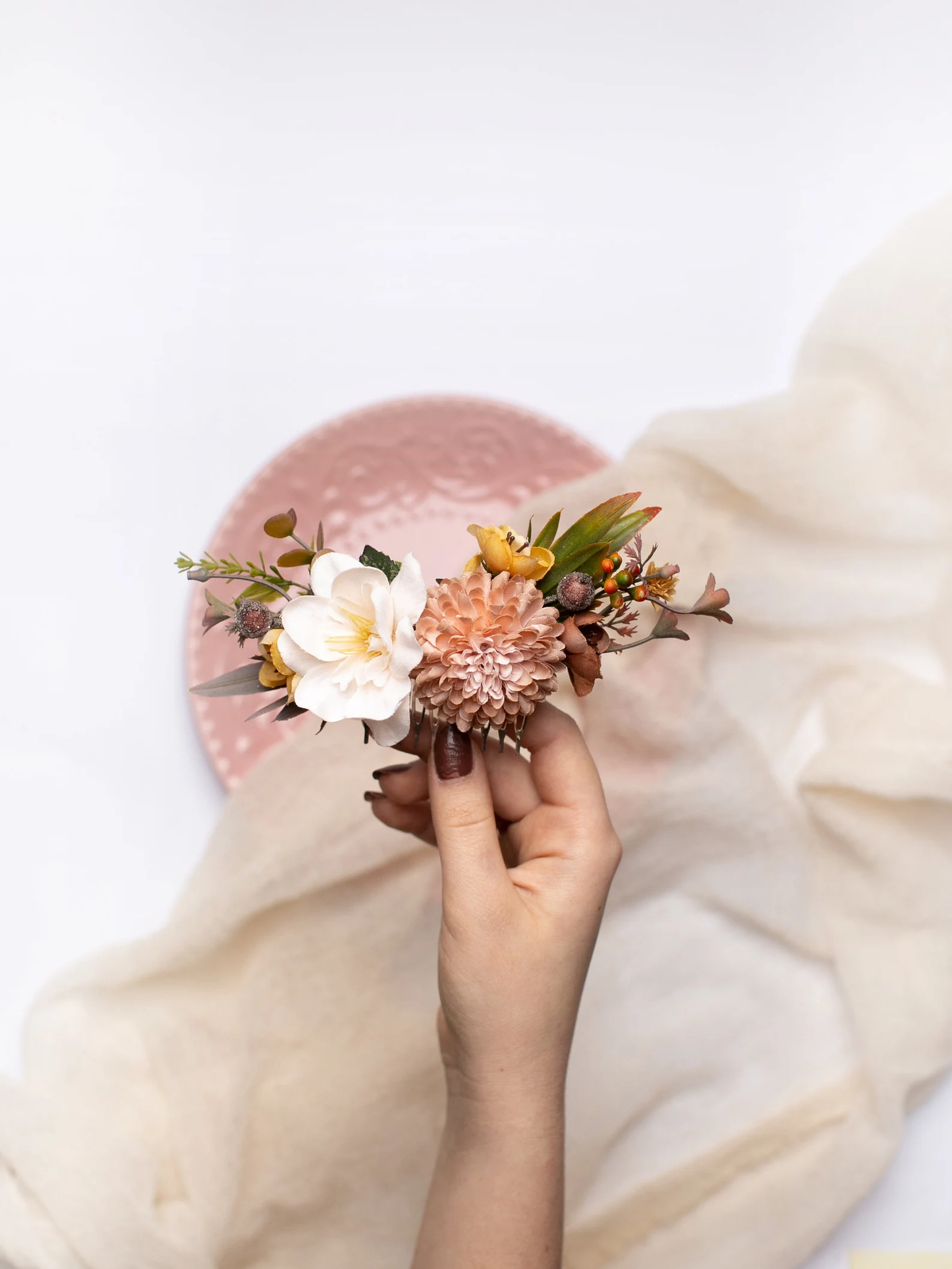 wedding flower comb, bridal flower comb, blush flower comb, boho flower comb, bridal flower comb, rustic wedding comb, bridesmaid comb, bride hair comb, holiday hair comb, burgundy floral comb, girl hair comb, nude flower comb, pastel flower comb, pink hair comb, greenery hair piece, mini hair comb, flower hair comb, orange flower comb, pink flower comb, gray flower comb, light pink comb, ivory hair piece, vintage bridal comb, outdoor wedding, floral comb bride
