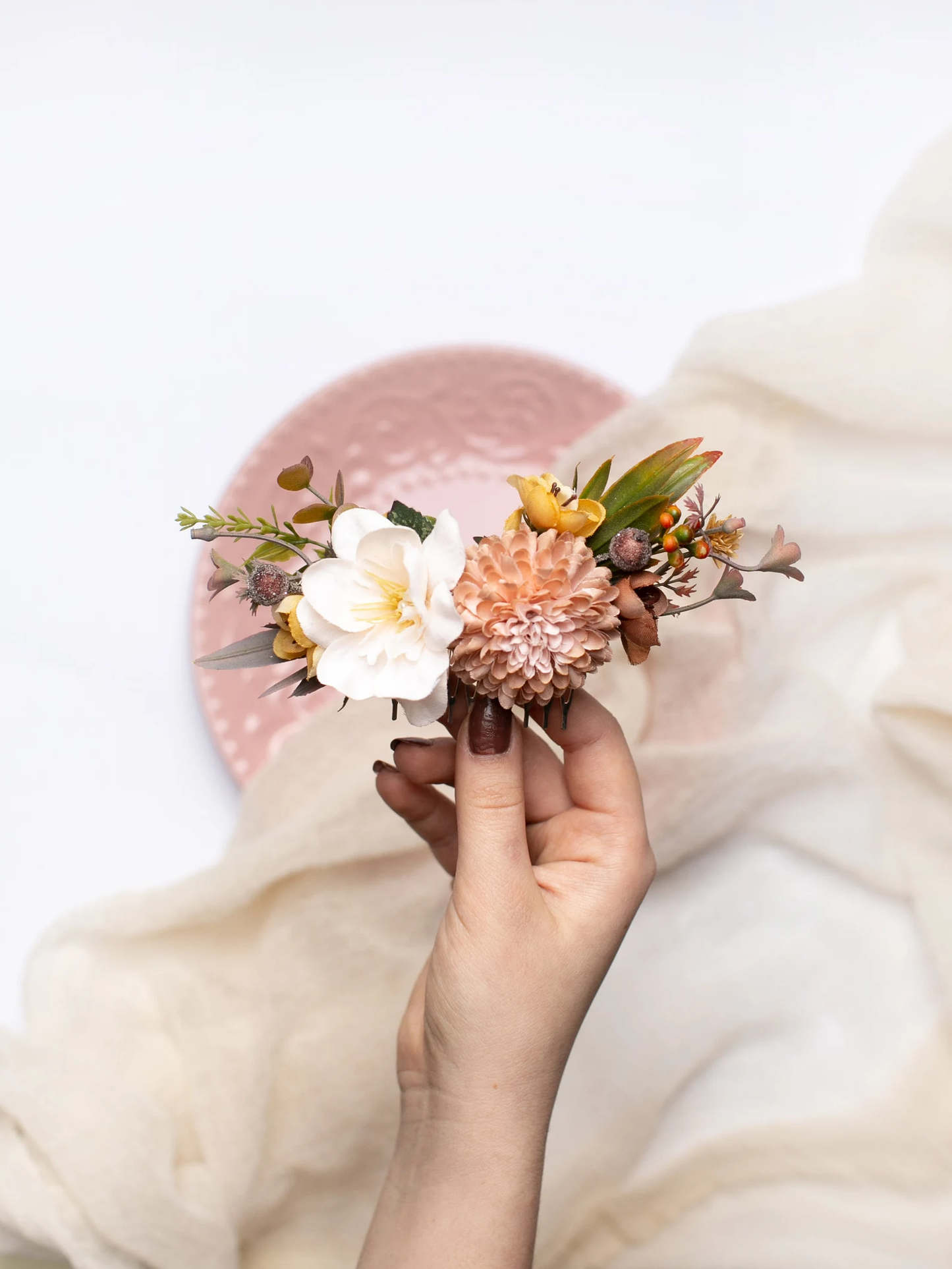 wedding flower comb, bridal flower comb, blush flower comb, boho flower comb, bridal flower comb, rustic wedding comb, bridesmaid comb, bride hair comb, holiday hair comb, burgundy floral comb, girl hair comb, nude flower comb, pastel flower comb, pink hair comb, greenery hair piece, mini hair comb, flower hair comb, orange flower comb, pink flower comb, gray flower comb, light pink comb, ivory hair piece, vintage bridal comb, outdoor wedding, floral comb bride