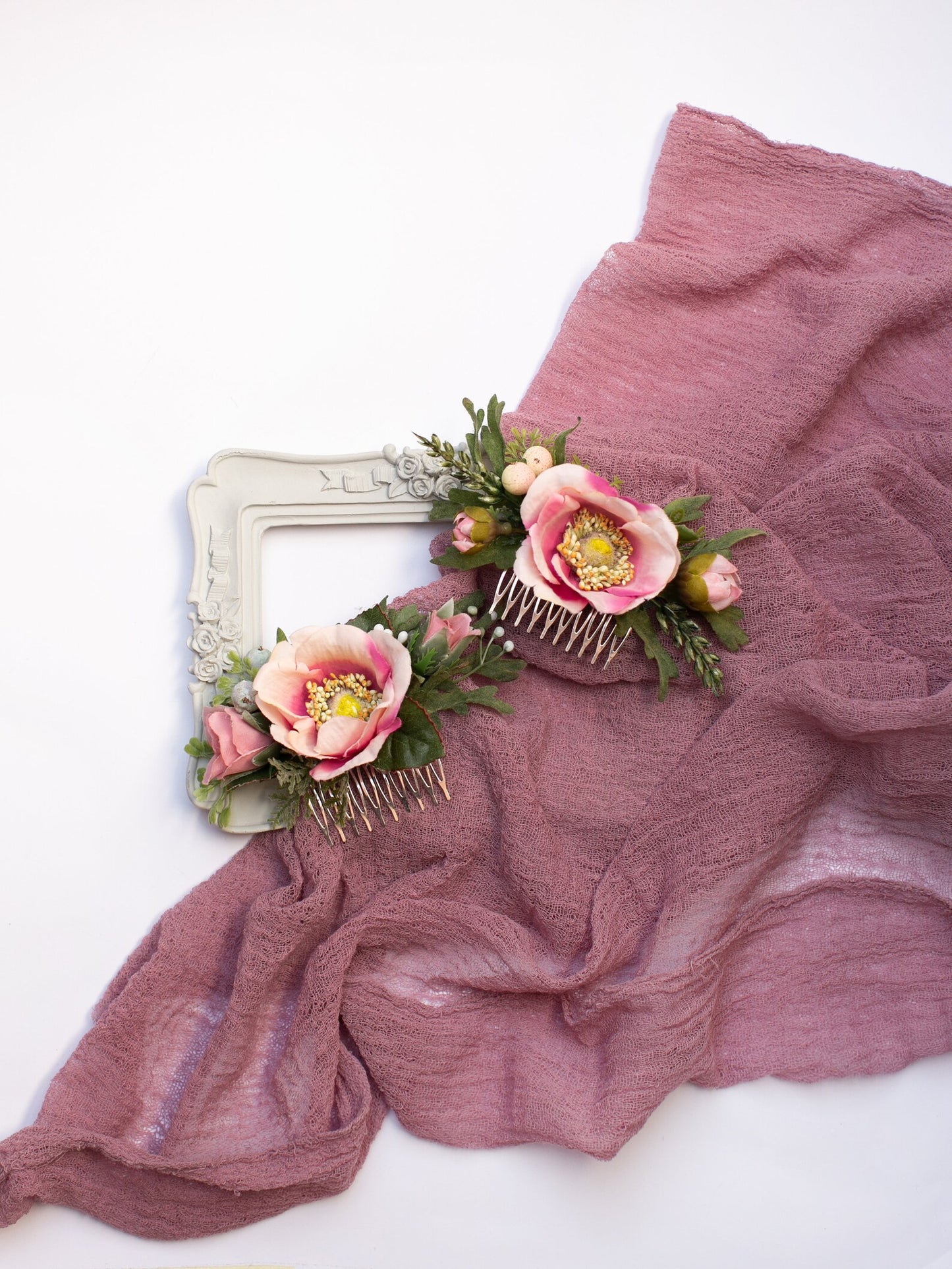 wedding flower comb, bridal flower comb, blush flower comb, boho flower comb, bridal flower comb, rustic wedding comb, bridesmaid comb, bride hair comb, holiday hair comb, burgundy floral comb, girl hair comb, headpiece, nude flower comb, pastel flower comb, pink hair comb, greenery hair piece, mini hair comb, flower hair comb, orange flower comb, pink flower comb, gray flower comb, light pink comb, ivory hair piece, vintage bridal comb, outdoor wedding, floral comb bride