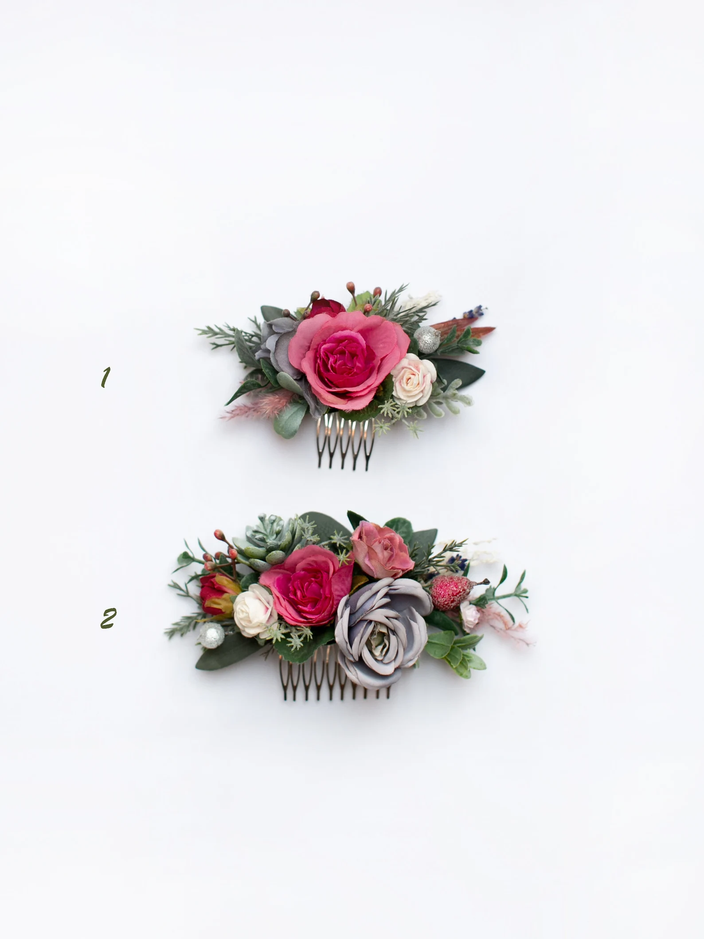 Fuchsia mini comb