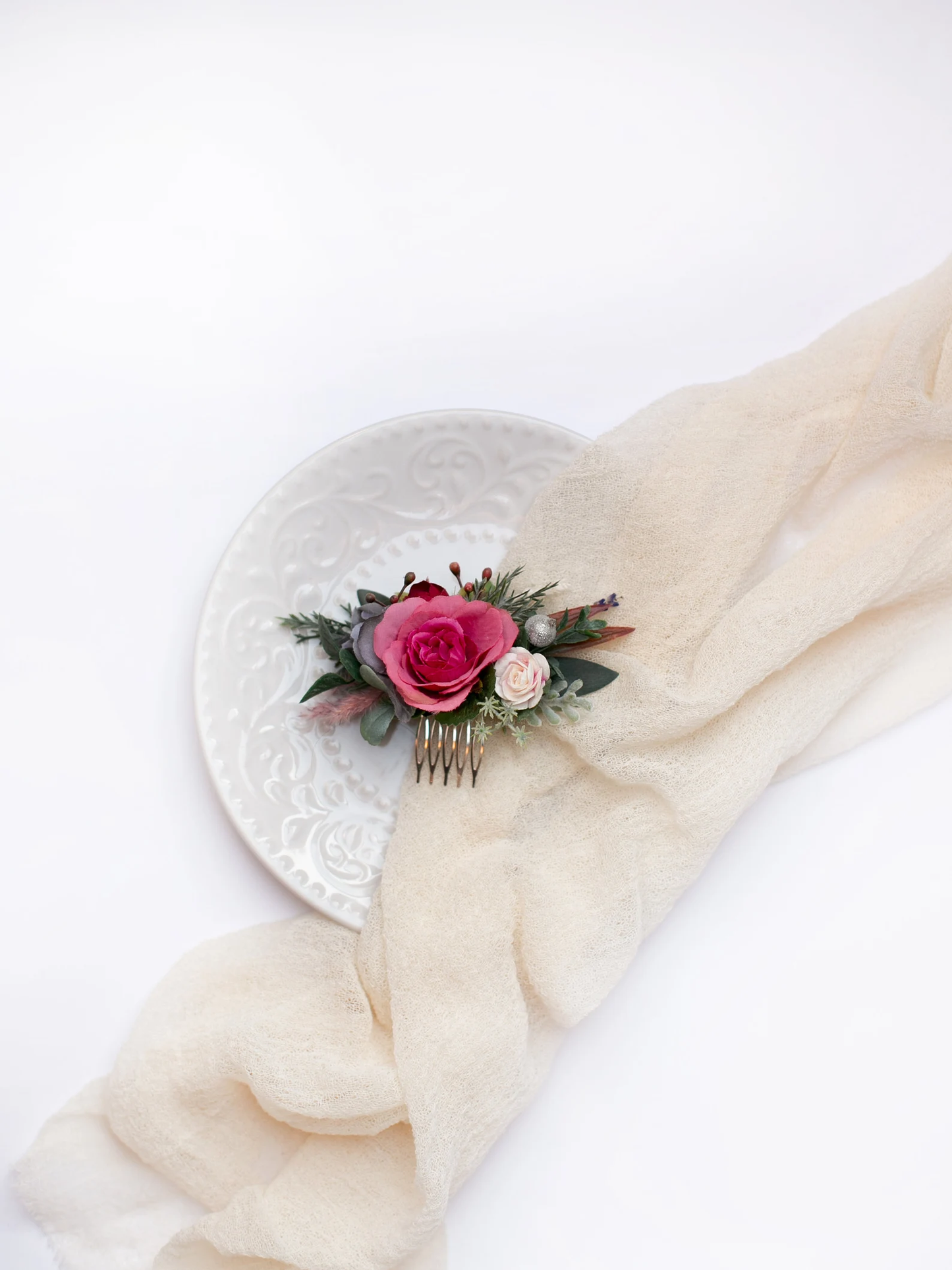 Fuchsia mini comb