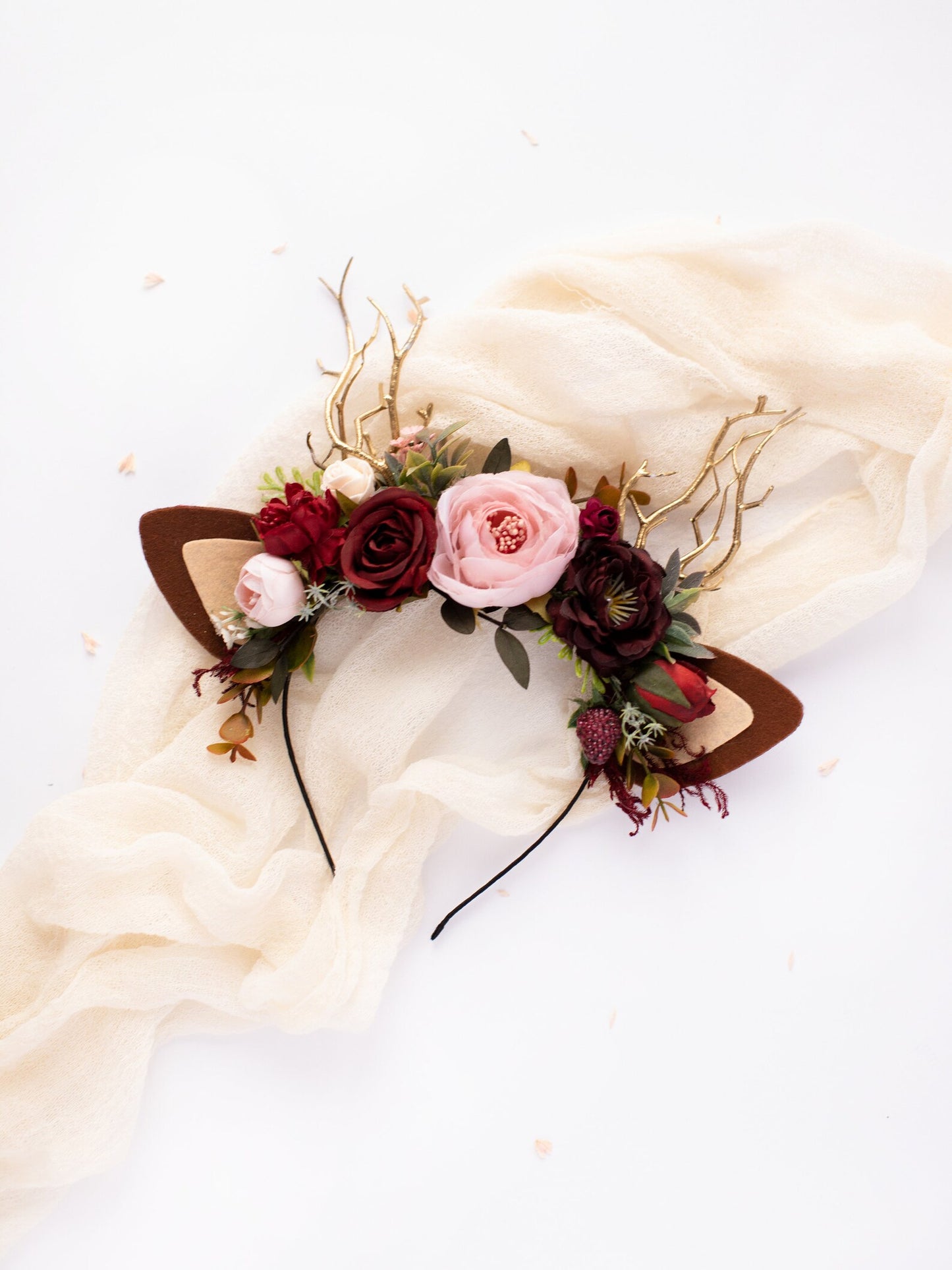 deer antler headband, headband, christmas deer headband, deer headband, winter deer flower crown, deer ears floral headband, christmas reindeer ears, winter deer horns, holiday headband, reindeer antler headband, antler headband christmas, deer headdress, baby deer costume, toddler floral crown, bridal flower crown, flower girl crown, flower crown, woodland crown, bridal floral crown, boho flower crown, eucalyptus crown, flower girl headband, fall flower crown