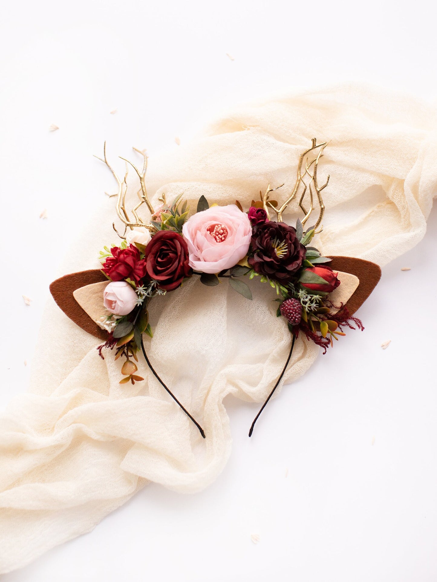 deer antler headband, headband, christmas deer headband, deer headband, winter deer flower crown, deer ears floral headband, christmas reindeer ears, winter deer horns, holiday headband, reindeer antler headband, antler headband christmas, deer headdress, baby deer costume, toddler floral crown, bridal flower crown, flower girl crown, flower crown, woodland crown, bridal floral crown, boho flower crown, eucalyptus crown, flower girl headband, fall flower crown