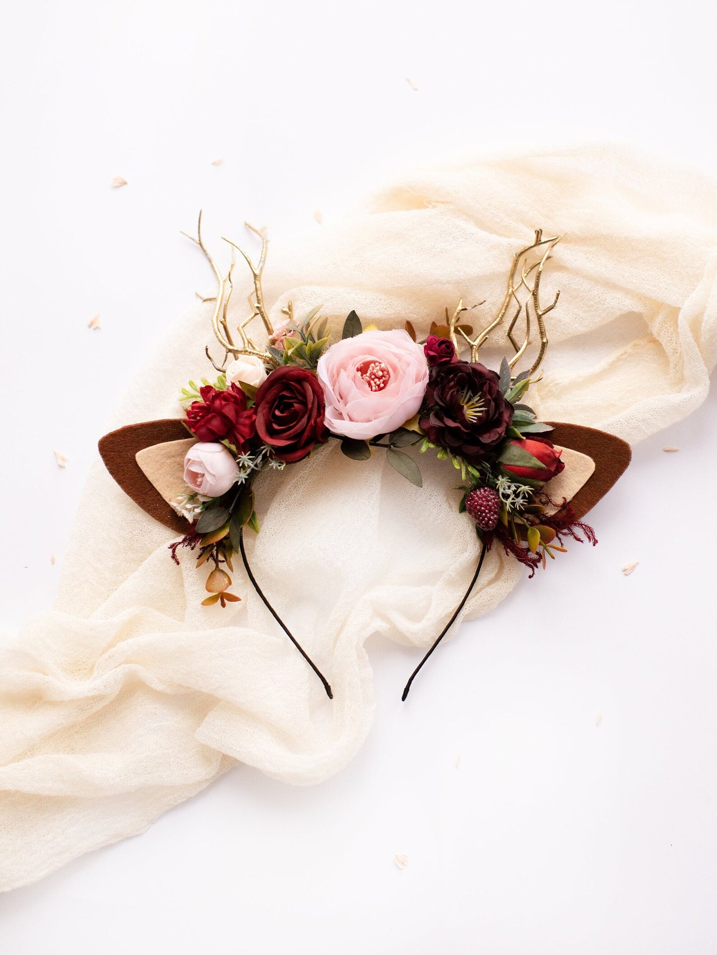 deer antler headband, headband, christmas deer headband, deer headband, winter deer flower crown, deer ears floral headband, christmas reindeer ears, winter deer horns, holiday headband, reindeer antler headband, antler headband christmas, deer headdress, baby deer costume, toddler floral crown, bridal flower crown, flower girl crown, flower crown, woodland crown, bridal floral crown, boho flower crown, eucalyptus crown, flower girl headband, fall flower crown