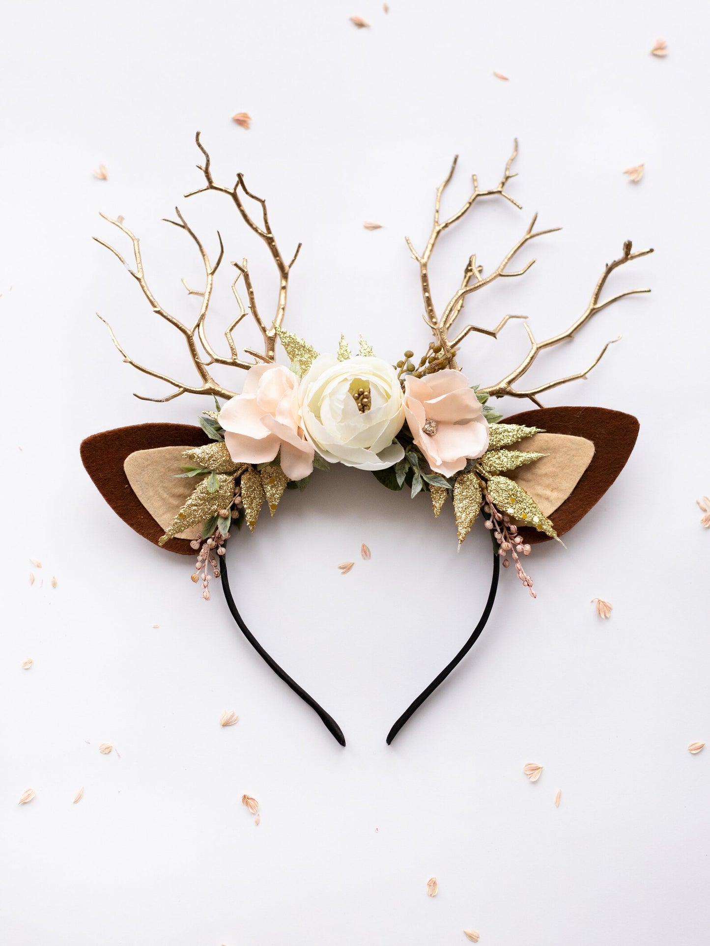deer antler headband, headband, christmas deer headband, deer headband, winter deer flower crown, deer ears floral headband, christmas reindeer ears, winter deer horns, holiday headband, reindeer antler headband, antler headband christmas, deer headdress, baby deer costume, toddler floral crown, bridal flower crown, flower girl crown, flower crown, woodland crown, bridal floral crown, boho flower crown, eucalyptus crown, flower girl headband