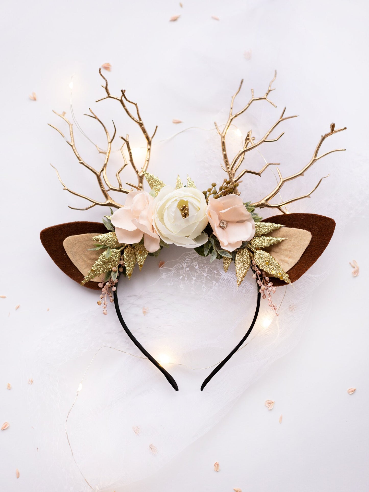 deer antler headband, headband, christmas deer headband, deer headband, winter deer flower crown, deer ears floral headband, christmas reindeer ears, winter deer horns, holiday headband, reindeer antler headband, antler headband christmas, deer headdress, baby deer costume, toddler floral crown, bridal flower crown, flower girl crown, flower crown, woodland crown, bridal floral crown, boho flower crown, eucalyptus crown, flower girl headband