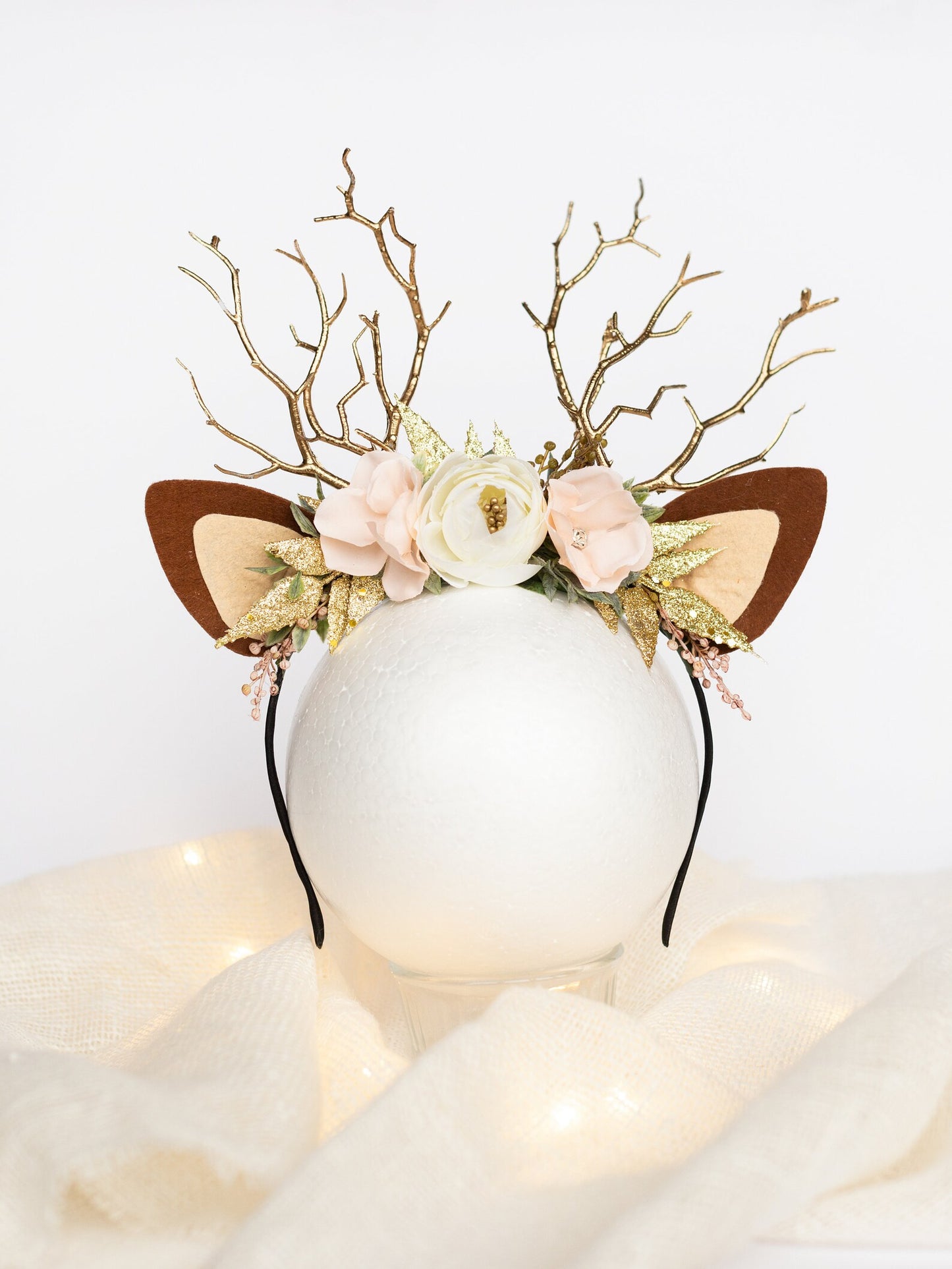 deer antler headband, headband, christmas deer headband, deer headband, winter deer flower crown, deer ears floral headband, christmas reindeer ears, winter deer horns, holiday headband, reindeer antler headband, antler headband christmas, deer headdress, baby deer costume, toddler floral crown, bridal flower crown, flower girl crown, flower crown, woodland crown, bridal floral crown, boho flower crown, eucalyptus crown, flower girl headband