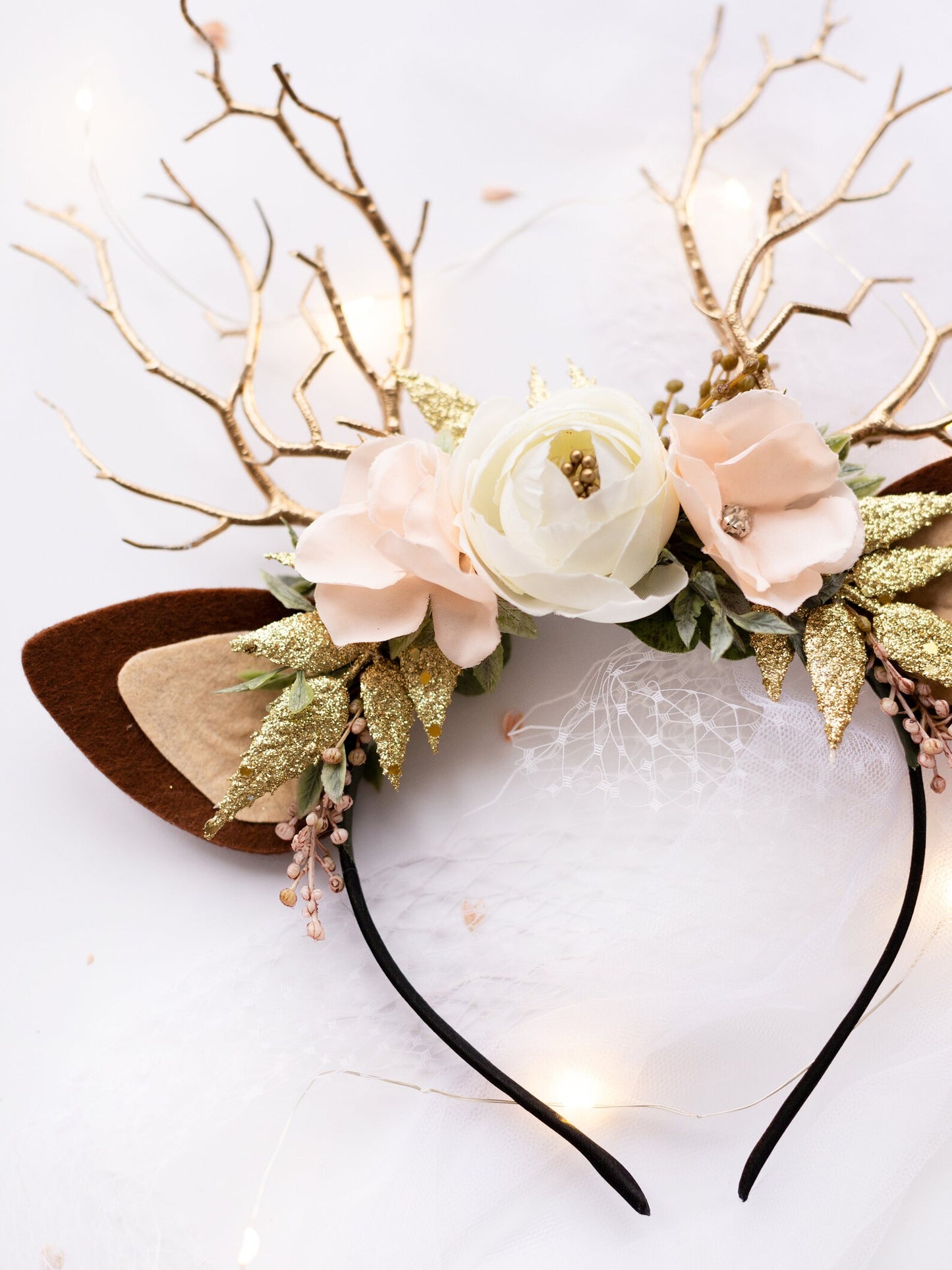 deer antler headband, headband, christmas deer headband, deer headband, winter deer flower crown, deer ears floral headband, christmas reindeer ears, winter deer horns, holiday headband, reindeer antler headband, antler headband christmas, deer headdress, baby deer costume, toddler floral crown, bridal flower crown, flower girl crown, flower crown, woodland crown, bridal floral crown, boho flower crown, eucalyptus crown, flower girl headband