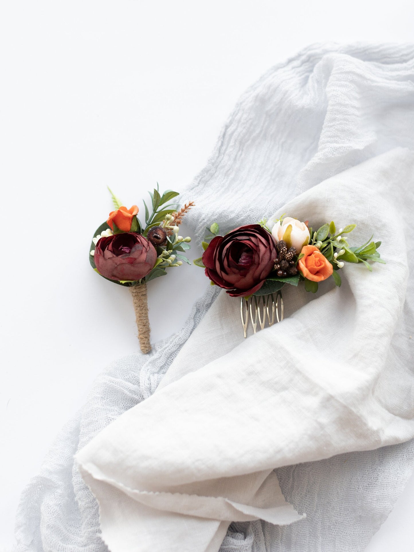 Burgundy hair comb