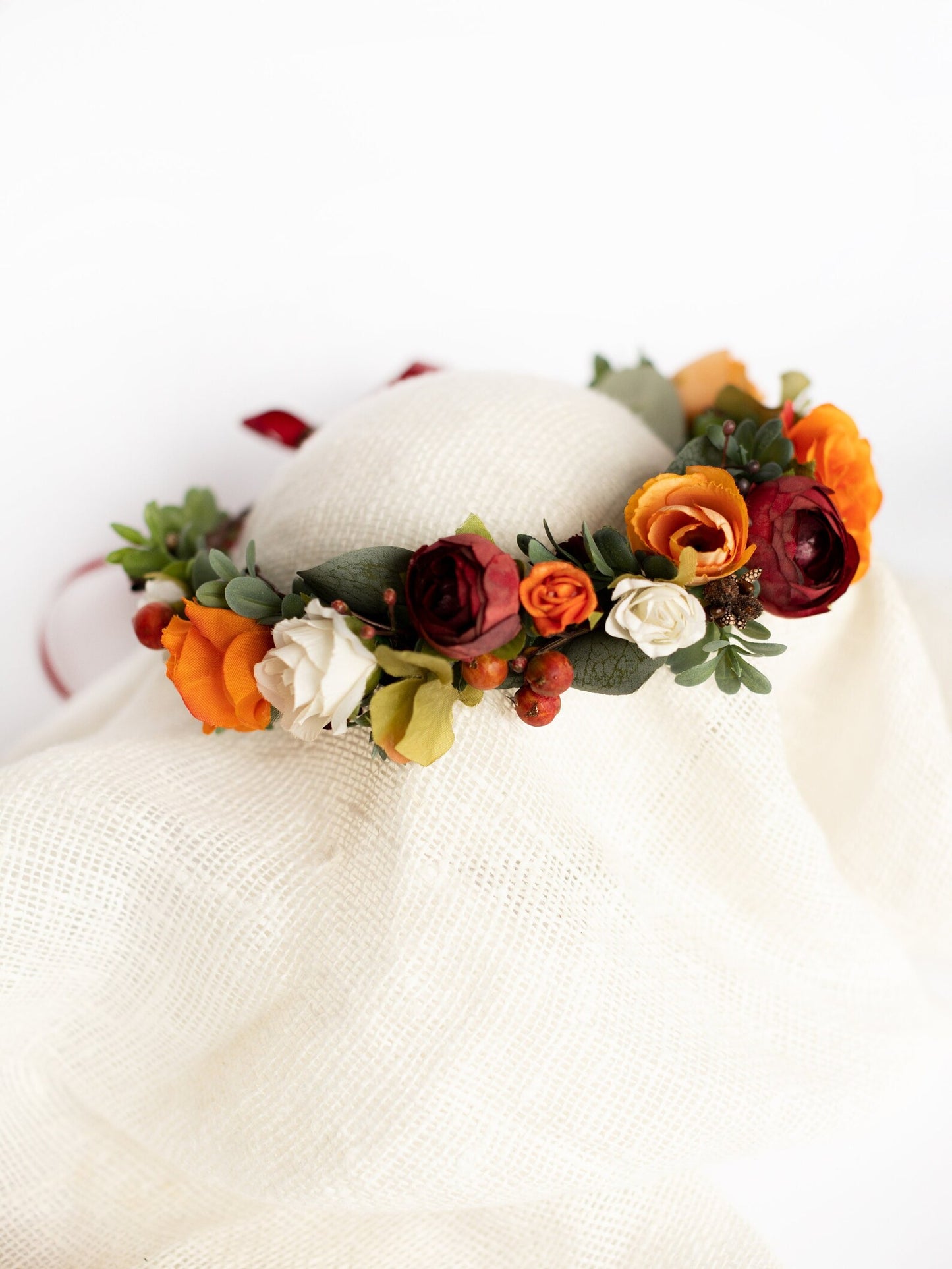 bridal flower crown, flower girl crown, flower crown, woodland crown, bridal floral crown, boho flower crown, eucalyptus crown, flower girl headband, baby flower crown, toddler crown, burgundy crown, toddler flower crown, pink flower crown, boho floral crown, fall flower crown, rustic flower crown, spring flower crown, navy blue floral crown