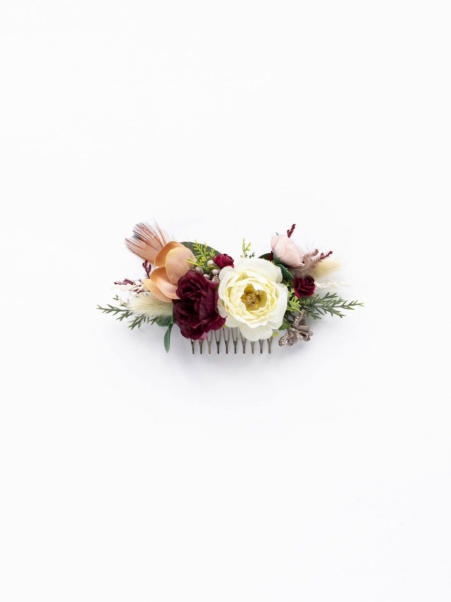 wedding flower comb, bridal flower comb, blush flower comb, boho flower comb, bridal flower comb, rustic wedding comb, bridesmaid comb, bride hair comb, holiday hair comb, burgundy floral comb, girl hair comb, nude flower comb, pastel flower comb, pink hair comb, greenery hair piece, mini hair comb, flower hair comb, orange flower comb, pink flower comb, gray flower comb, light pink comb, ivory hair piece, vintage bridal comb, outdoor wedding, floral comb bride