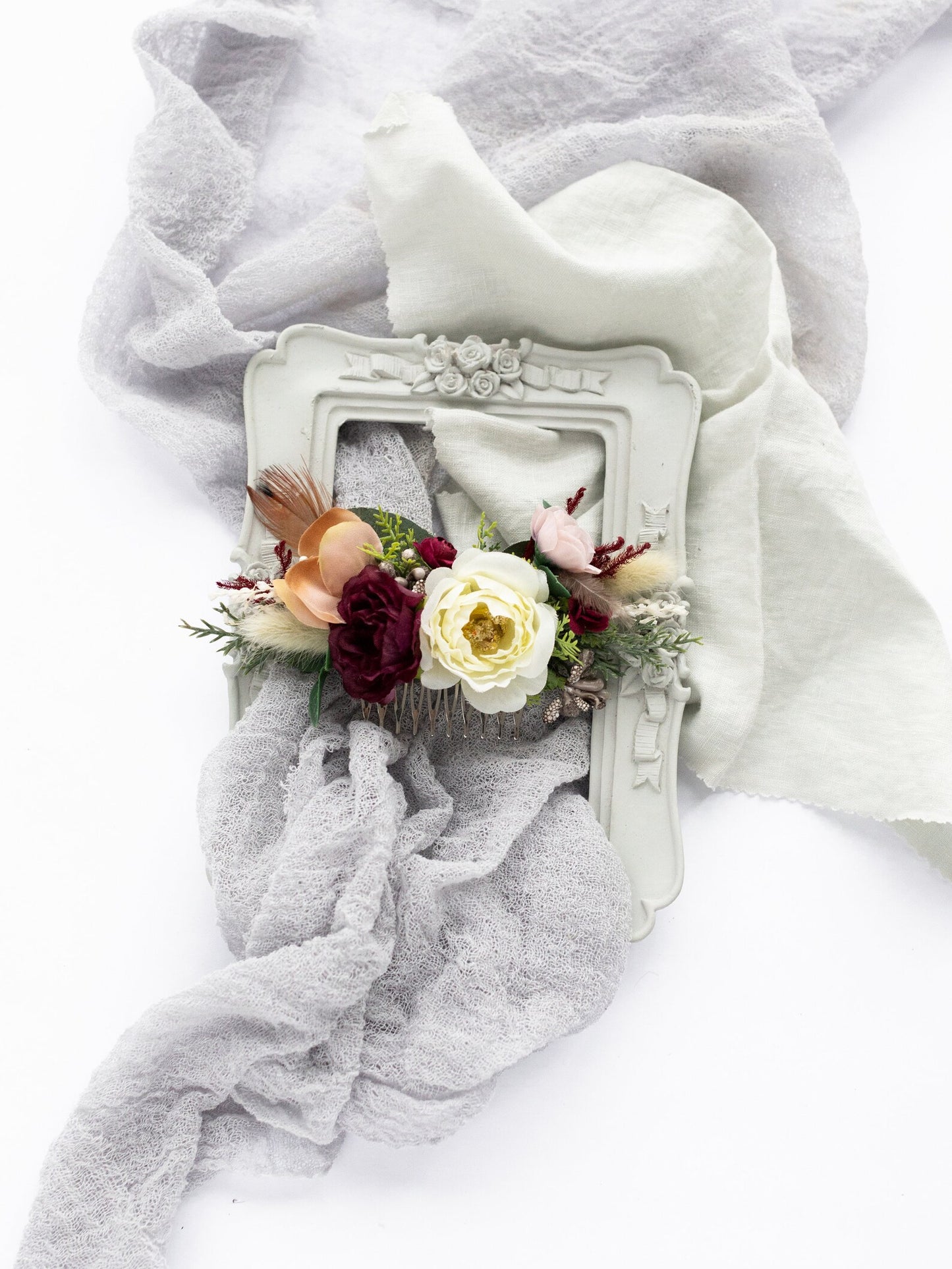 wedding flower comb, bridal flower comb, blush flower comb, boho flower comb, bridal flower comb, rustic wedding comb, bridesmaid comb, bride hair comb, holiday hair comb, burgundy floral comb, girl hair comb, nude flower comb, pastel flower comb, pink hair comb, greenery hair piece, mini hair comb, flower hair comb, orange flower comb, pink flower comb, gray flower comb, light pink comb, ivory hair piece, vintage bridal comb, outdoor wedding, floral comb bride