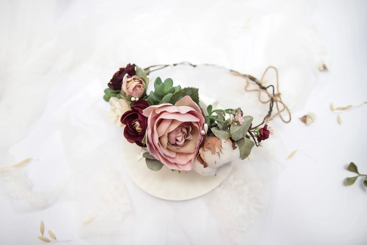 bridal flower crown, flower girl crown, flower crown, woodland crown, bridal floral crown, boho flower crown, eucalyptus crown, flower girl headband, baby flower crown, toddler crown, burgundy crown, toddler flower crown, pink flower crown, boho floral crown, fall flower crown, rustic flower crown, spring flower crown