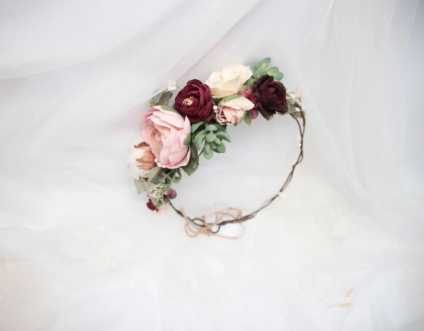 bridal flower crown, flower girl crown, flower crown, woodland crown, bridal floral crown, boho flower crown, eucalyptus crown, flower girl headband, baby flower crown, toddler crown, burgundy crown, toddler flower crown, pink flower crown, boho floral crown, fall flower crown, rustic flower crown, spring flower crown