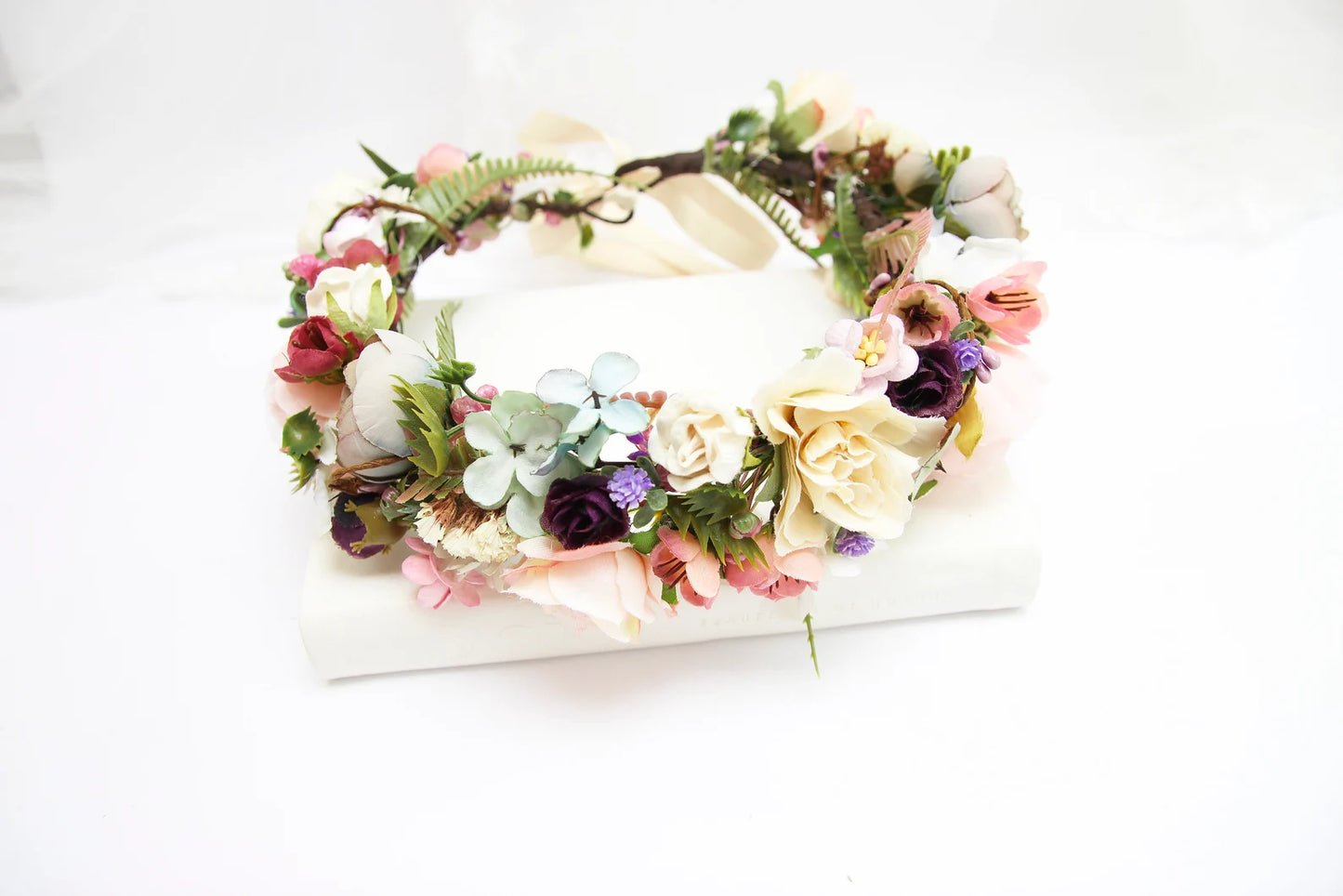 bridal flower crown, flower girl crown, flower crown, woodland crown, bridal floral crown, boho flower crown, eucalyptus crown, flower girl headband, baby flower crown, toddler crown, burgundy crown, toddler flower crown, pink flower crown, boho floral crown, fall flower crown, rustic flower crown, spring flower crown