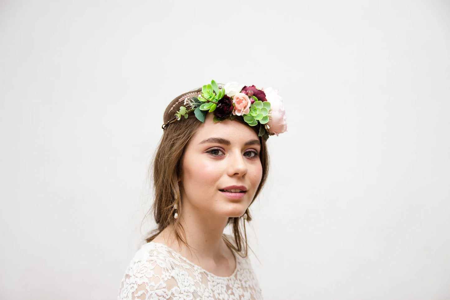 bridal flower crown, flower girl crown, flower crown, woodland crown, bridal floral crown, boho flower crown, eucalyptus crown, flower girl headband, baby flower crown, toddler crown, burgundy crown, toddler flower crown, pink flower crown, boho floral crown, fall flower crown, rustic flower crown, spring flower crown