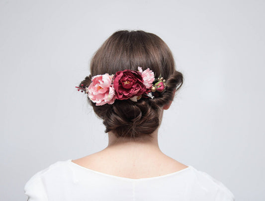 wedding flower comb, bridal flower comb, blush flower comb, boho flower comb, bridal flower comb, rustic wedding comb, bridesmaid comb, bride hair comb, holiday hair comb, burgundy floral comb, girl hair comb, nude flower comb, pastel flower comb, pink hair comb, greenery hair piece, mini hair comb, flower hair comb, orange flower comb, pink flower comb, gray flower comb, light pink comb, ivory hair piece, vintage bridal comb, outdoor wedding, floral comb bride