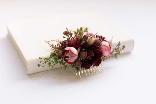 wedding flower comb, bridal flower comb, blush flower comb, boho flower comb, bridal flower comb, rustic wedding comb, bridesmaid comb, bride hair comb, holiday hair comb, burgundy floral comb, girl hair comb, nude flower comb, pastel flower comb, pink hair comb, greenery hair piece, mini hair comb, flower hair comb, orange flower comb, pink flower comb, gray flower comb, light pink comb, ivory hair piece, vintage bridal comb, outdoor wedding, floral comb bride