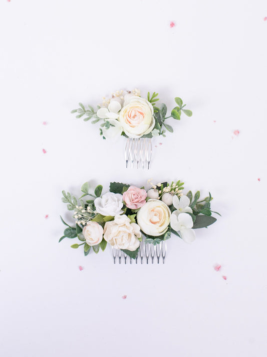 wedding flower comb, bridal flower comb, blush flower comb, boho flower comb, bridal flower comb, rustic wedding comb, bridesmaid comb, bride hair comb, holiday hair comb, burgundy floral comb, girl hair comb, nude flower comb, pastel flower comb, pink hair comb, greenery hair piece, mini hair comb, flower hair comb, orange flower comb, pink flower comb, gray flower comb, light pink comb, ivory hair piece, vintage bridal comb, outdoor wedding, floral comb bride