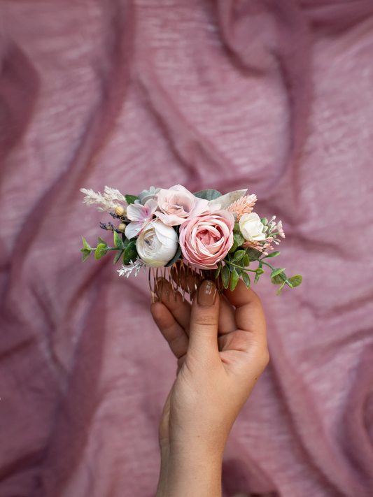 wedding flower comb, bridal flower comb, blush flower comb, boho flower comb, bridal flower comb, rustic wedding comb, bridesmaid comb, bride hair comb, holiday hair comb, burgundy floral comb, girl hair comb, nude flower comb, pastel flower comb, pink hair comb, greenery hair piece, mini hair comb, flower hair comb, orange flower comb, pink flower comb, gray flower comb, light pink comb, ivory hair piece, vintage bridal comb, outdoor wedding, floral comb bride