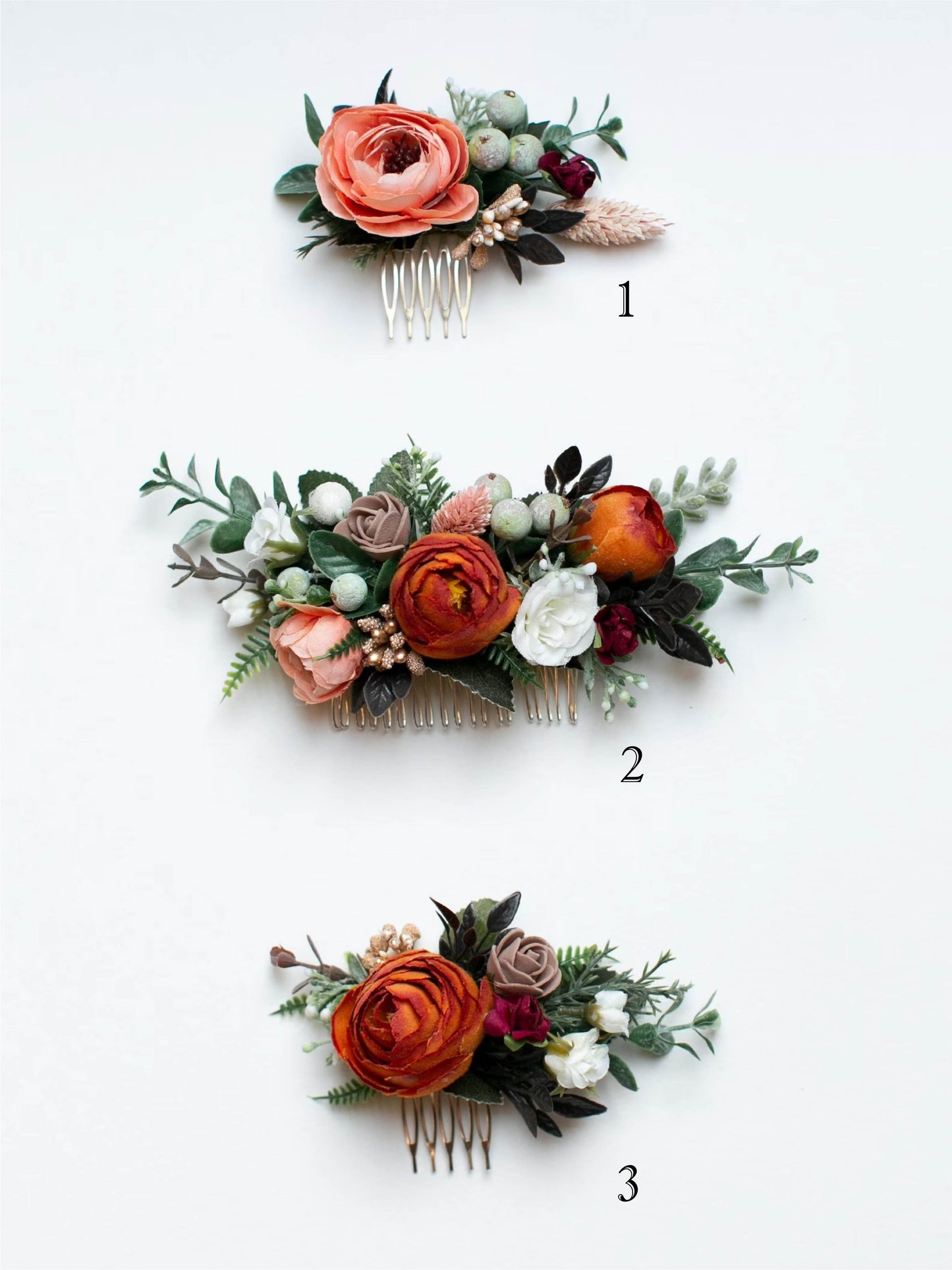 wedding flower comb, bridal flower comb, blush flower comb, boho flower comb, bridal flower comb, rustic wedding comb, bridesmaid comb, bride hair comb, holiday hair comb, burgundy floral comb, girl hair comb, nude flower comb, pastel flower comb, pink hair comb, greenery hair piece, mini hair comb, flower hair comb, orange flower comb, pink flower comb, grey flower comb, light pink comb, ivory hair piece, vintage bridal comb, outdoor wedding, floral comb bride